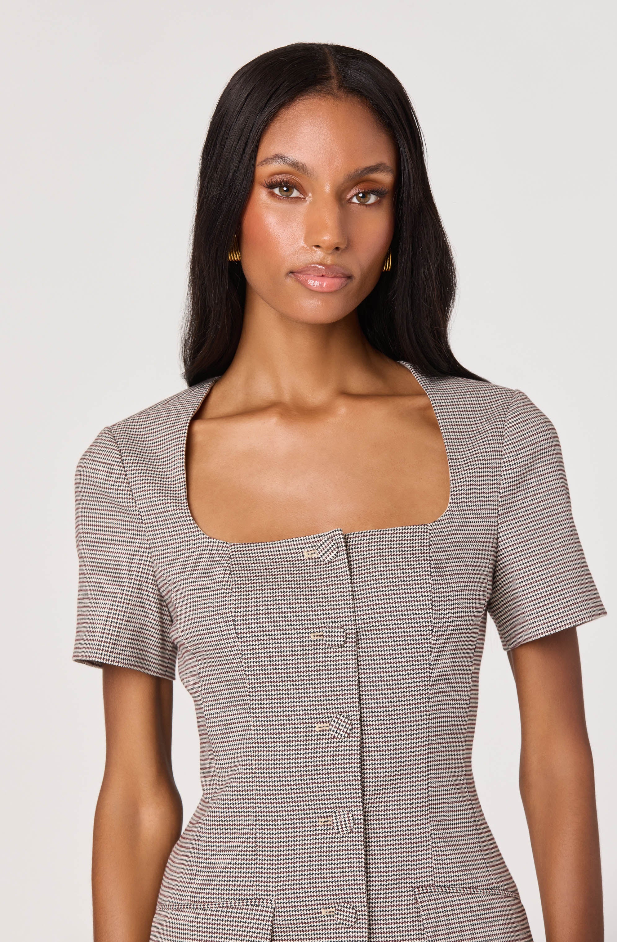 Lbruh Square Neck Blazer Mini Dress