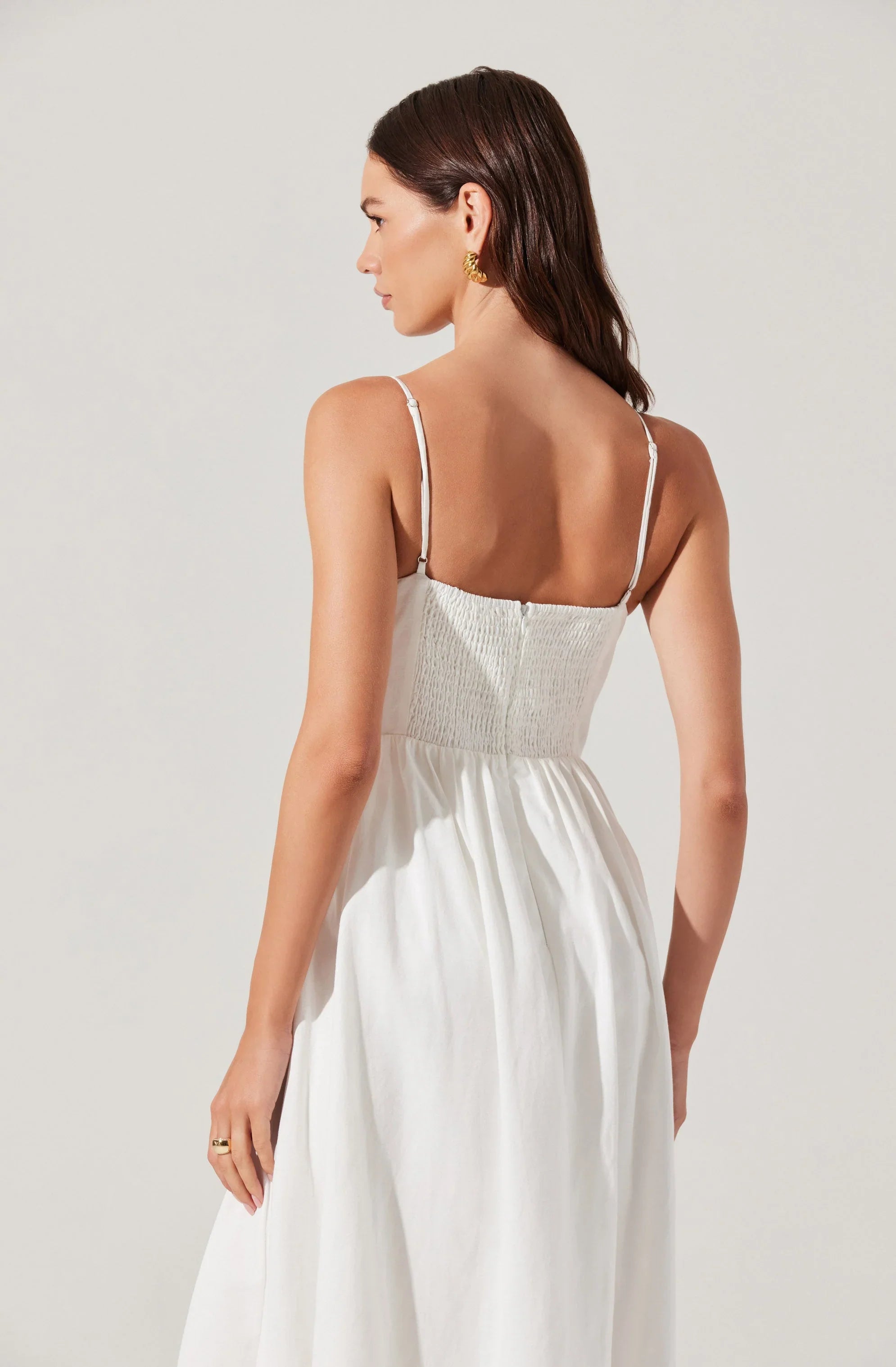 Inixyf Kaidi Embroidered Midi Dress