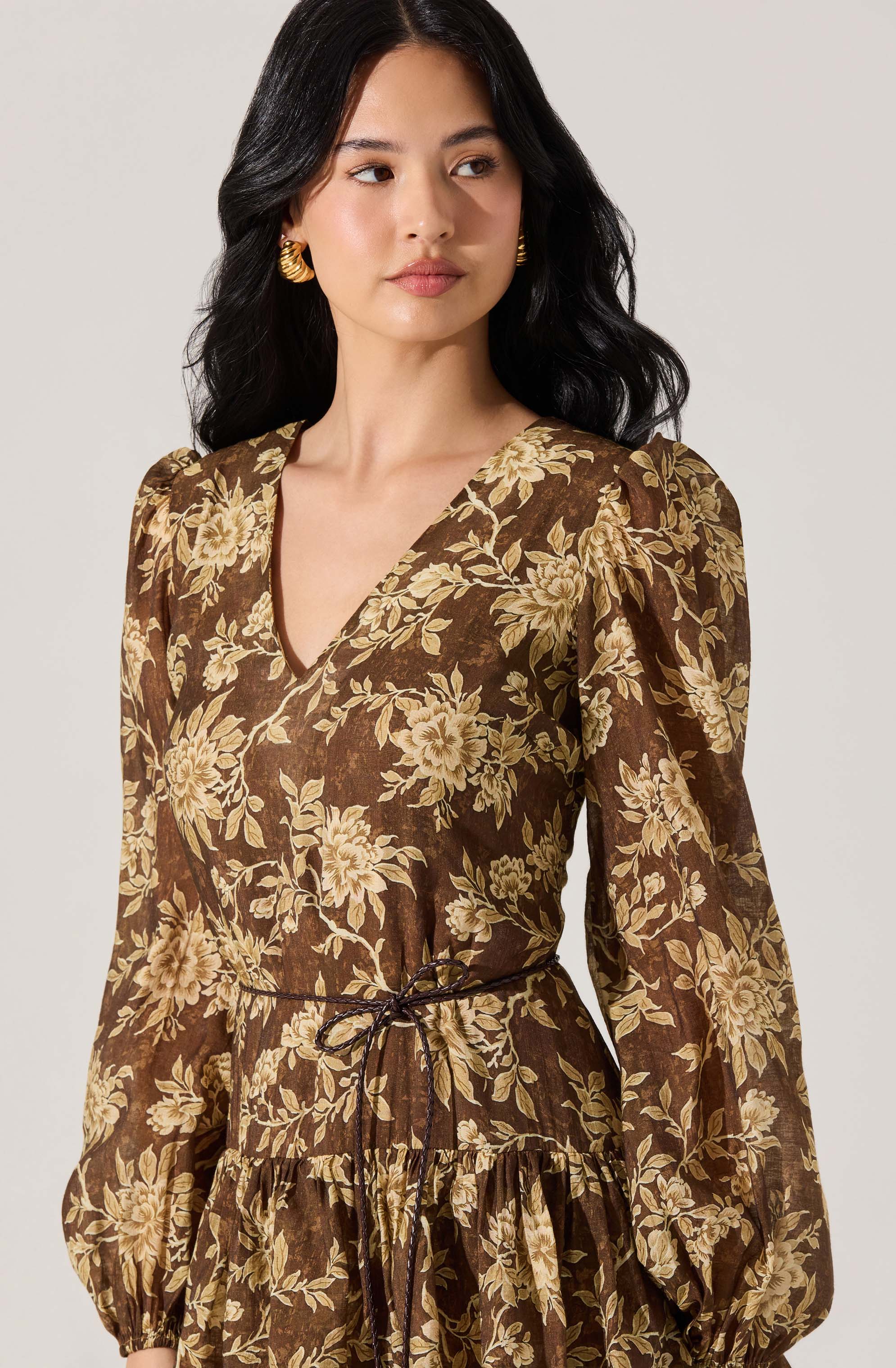 Lbruh Franchesca Tiered Ruffle Floral Maxi Dress
