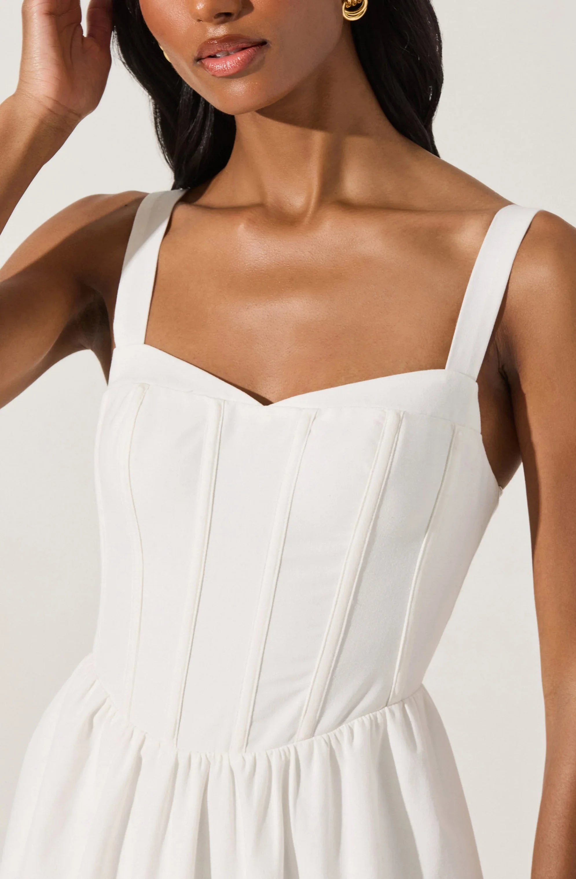 Lbruh Sweetheart Corset Linen Dress