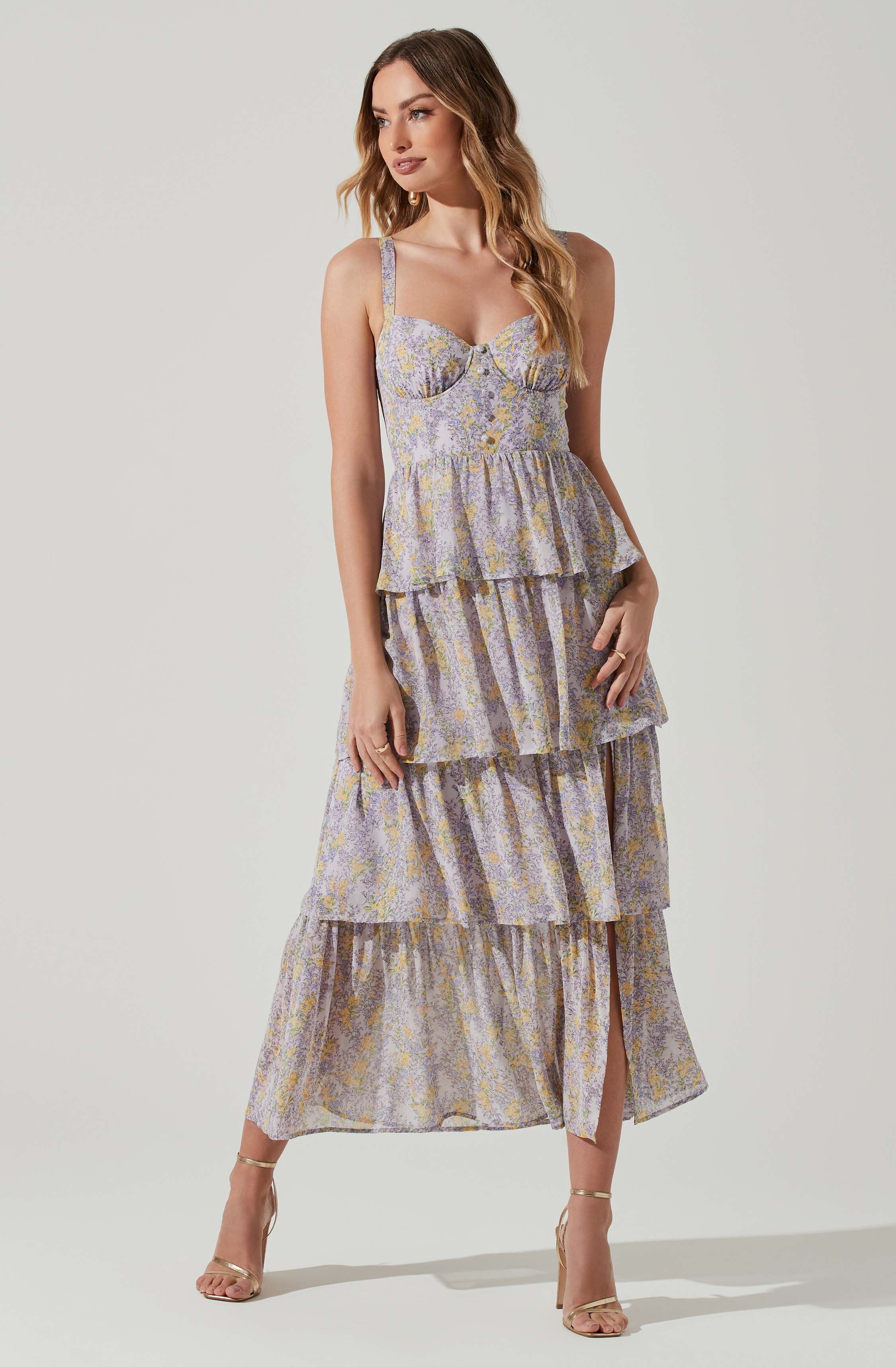 Lbruh Midsummer Floral Tiered Maxi Dress