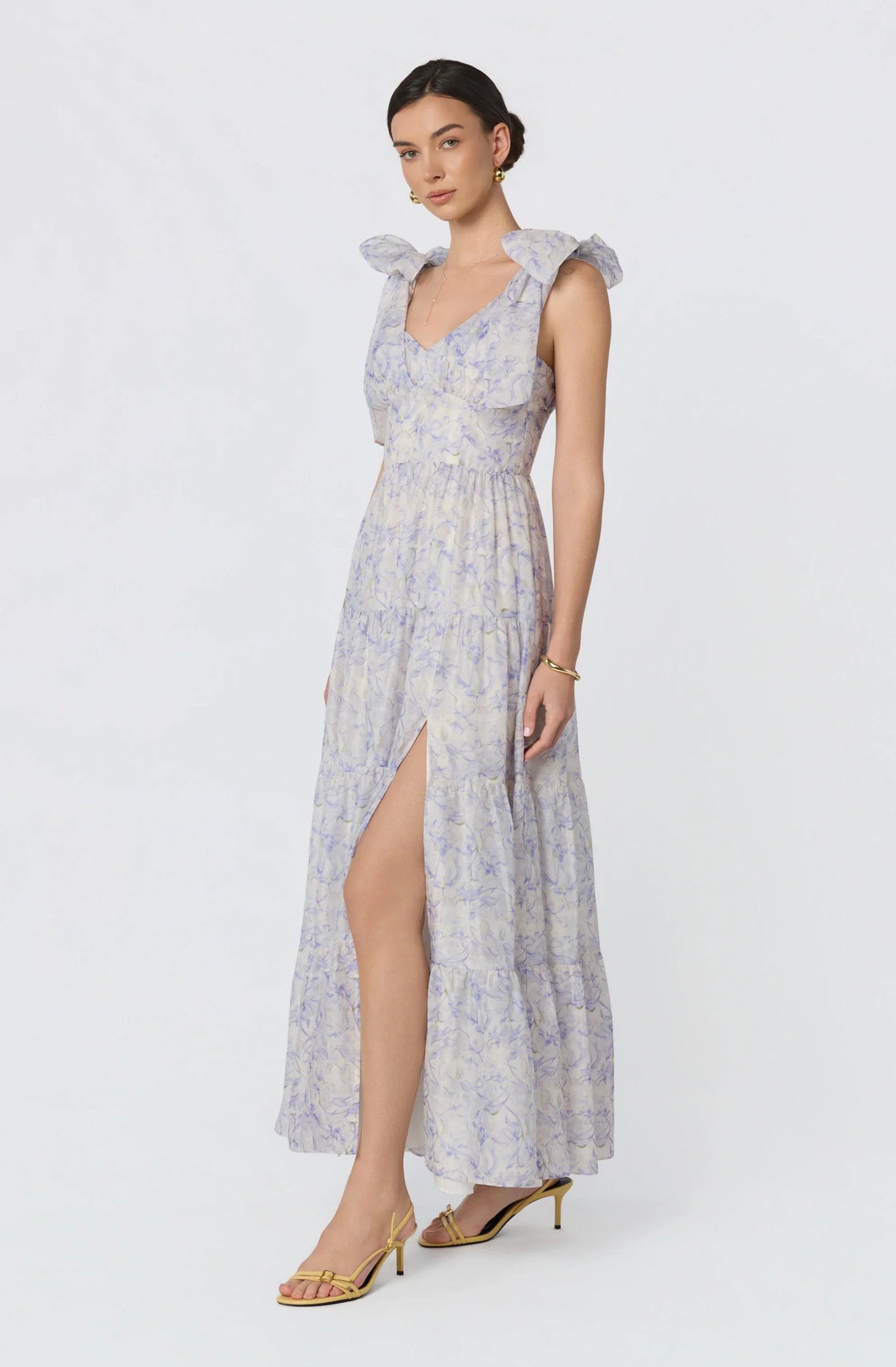 Inixyf Lenora Floral Tiered Maxi Dress