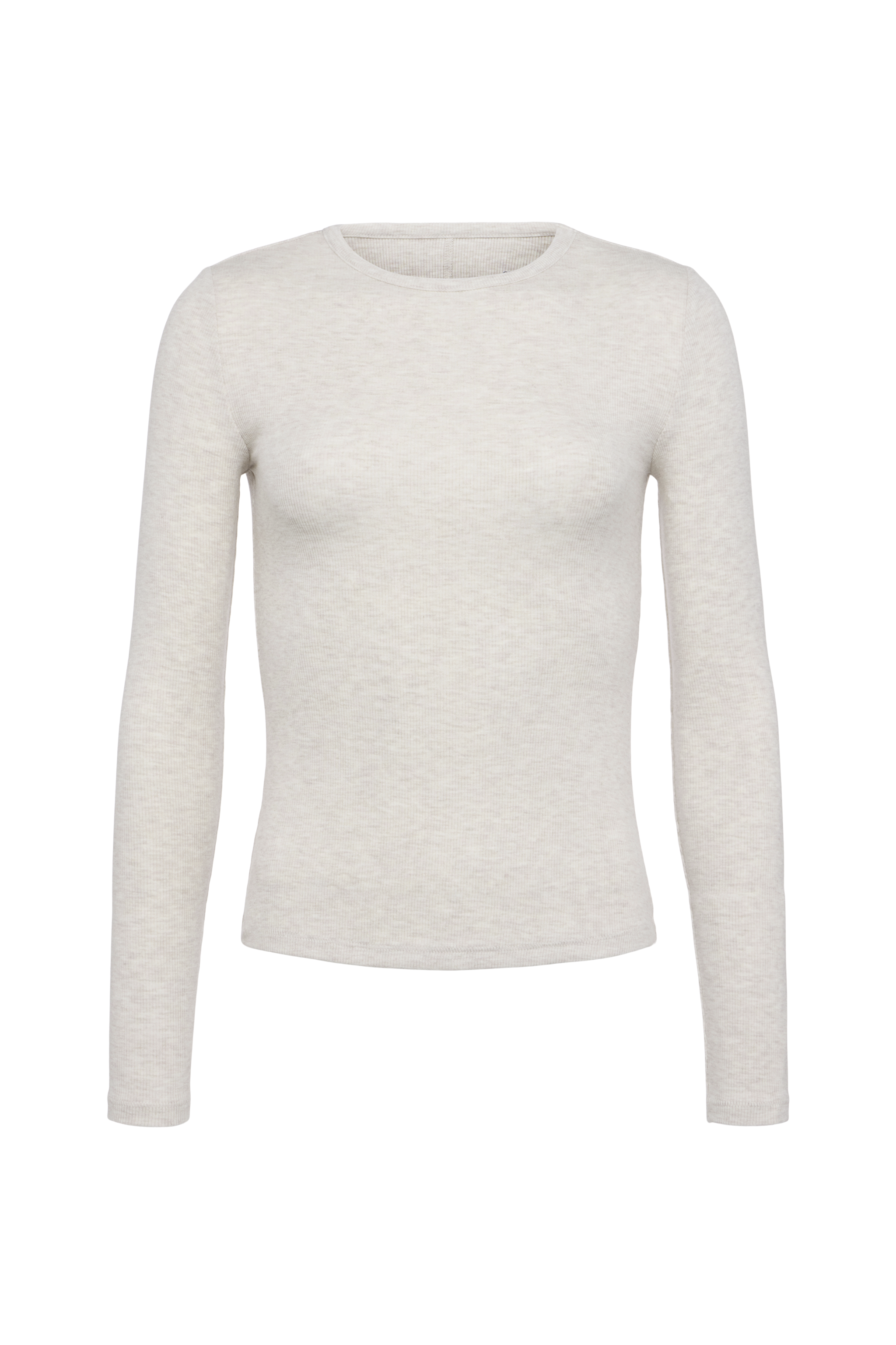 Slinky Rib Long Sleeve Shirt | Heather Fog