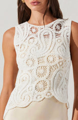 Lbruh Martina Crochet-Layered Satin Dress