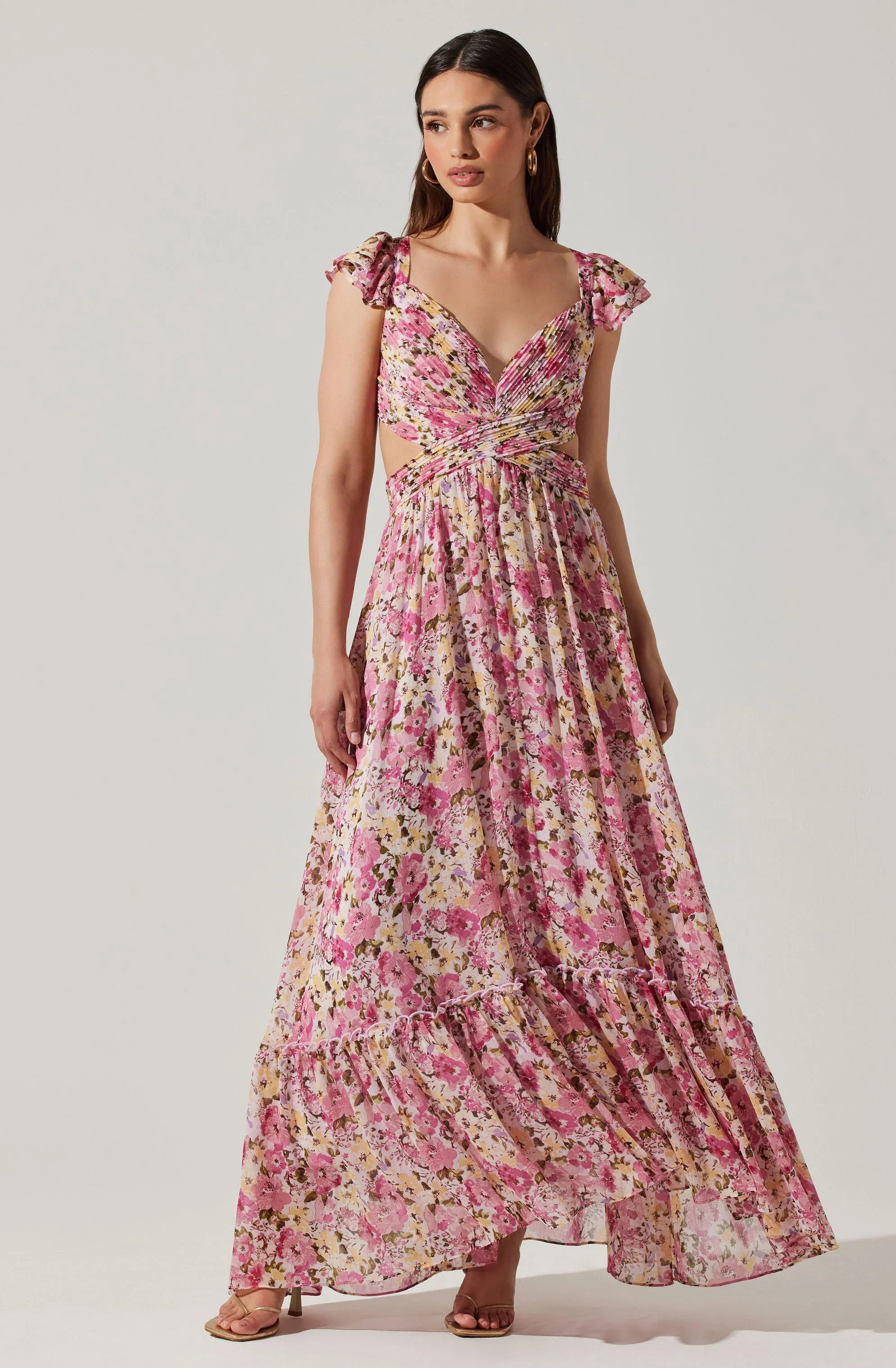 Lbruh Primrose Floral Strappy Back Maxi Dress