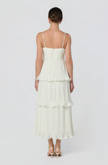 Inixyf Lupin Pleated Tiered Maxi Dress