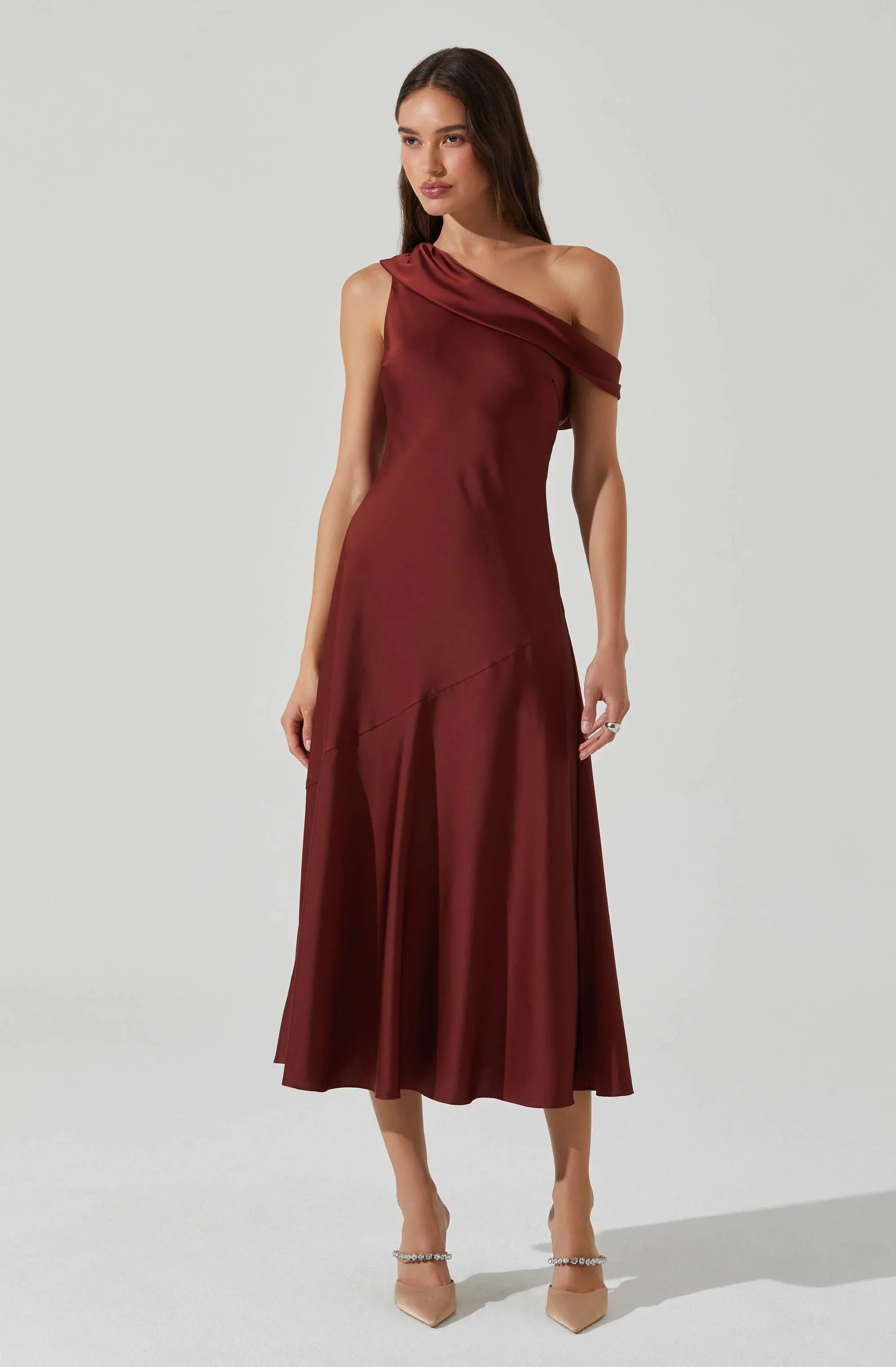 Lbruh Orissa Satin Off Shoulder Dress