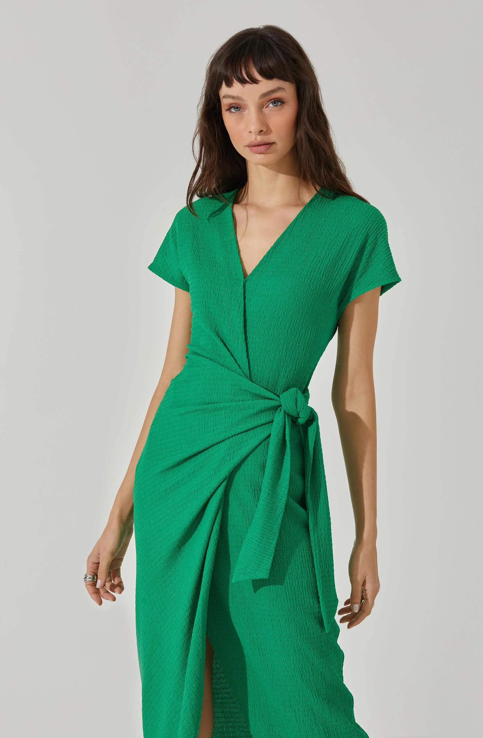 Lbruh Knit Wrap Midi Dress
