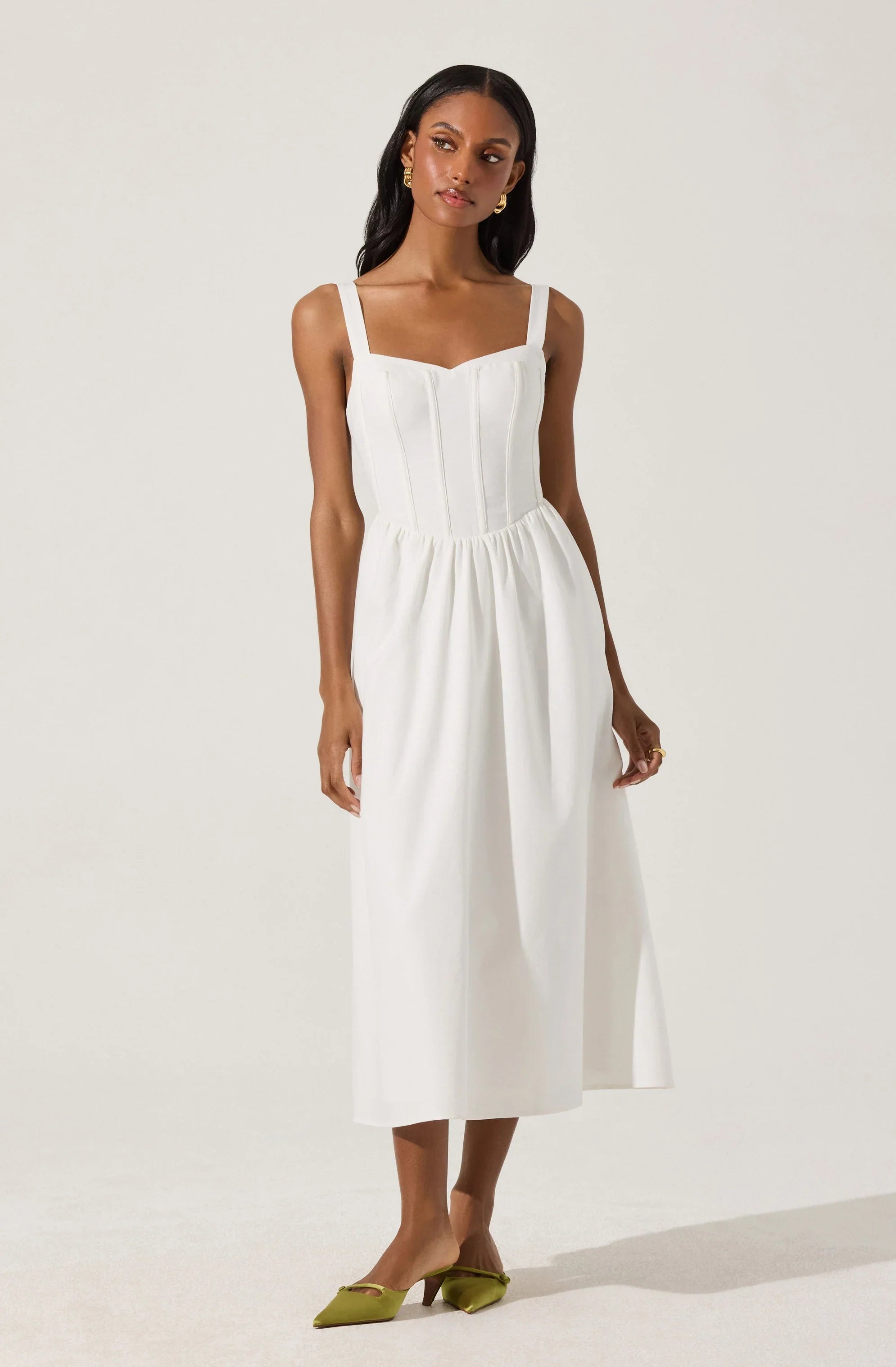 Lbruh Sweetheart Corset Linen Dress