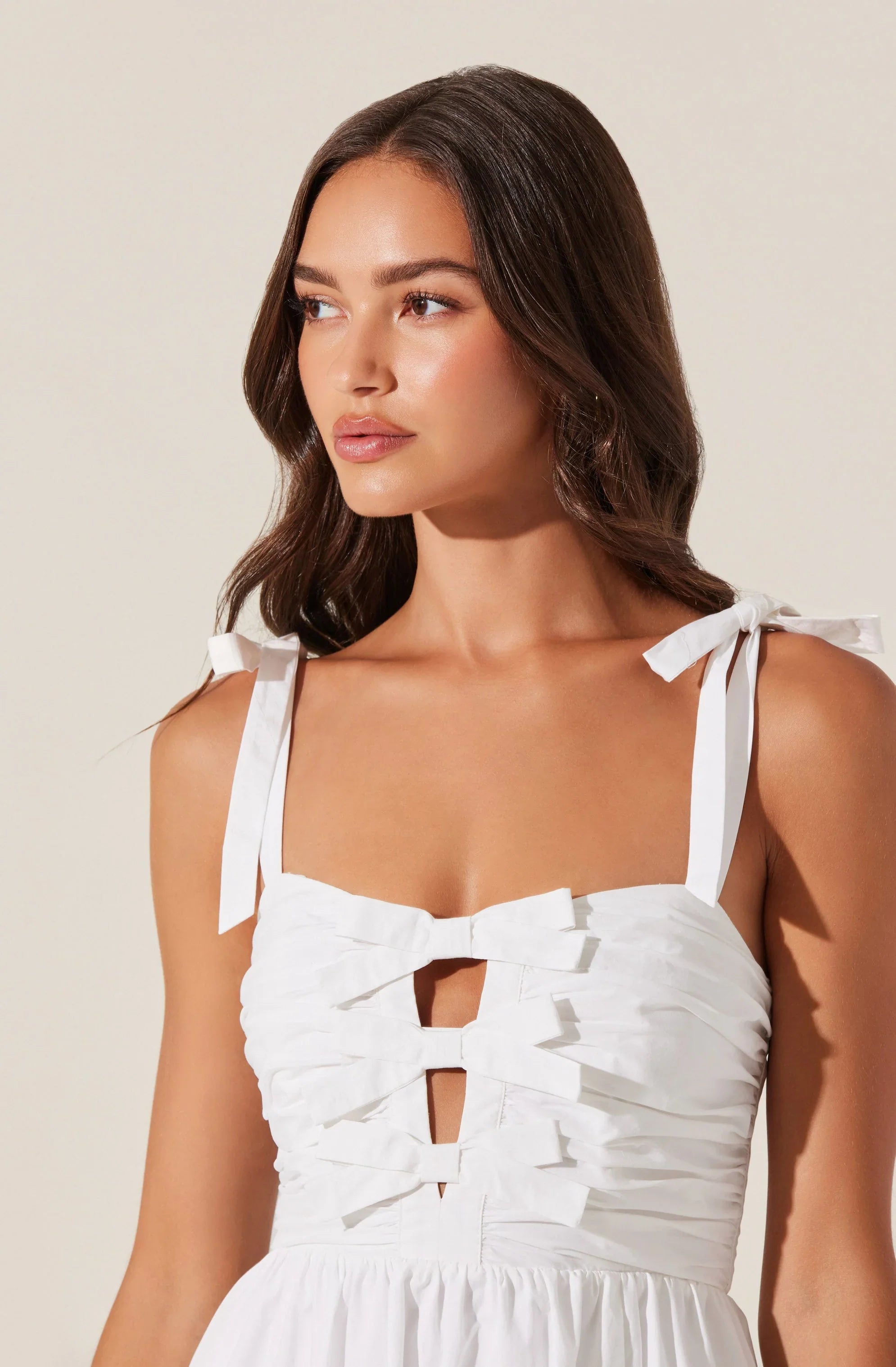 Lbruh Helia Bow Front Midi Dress