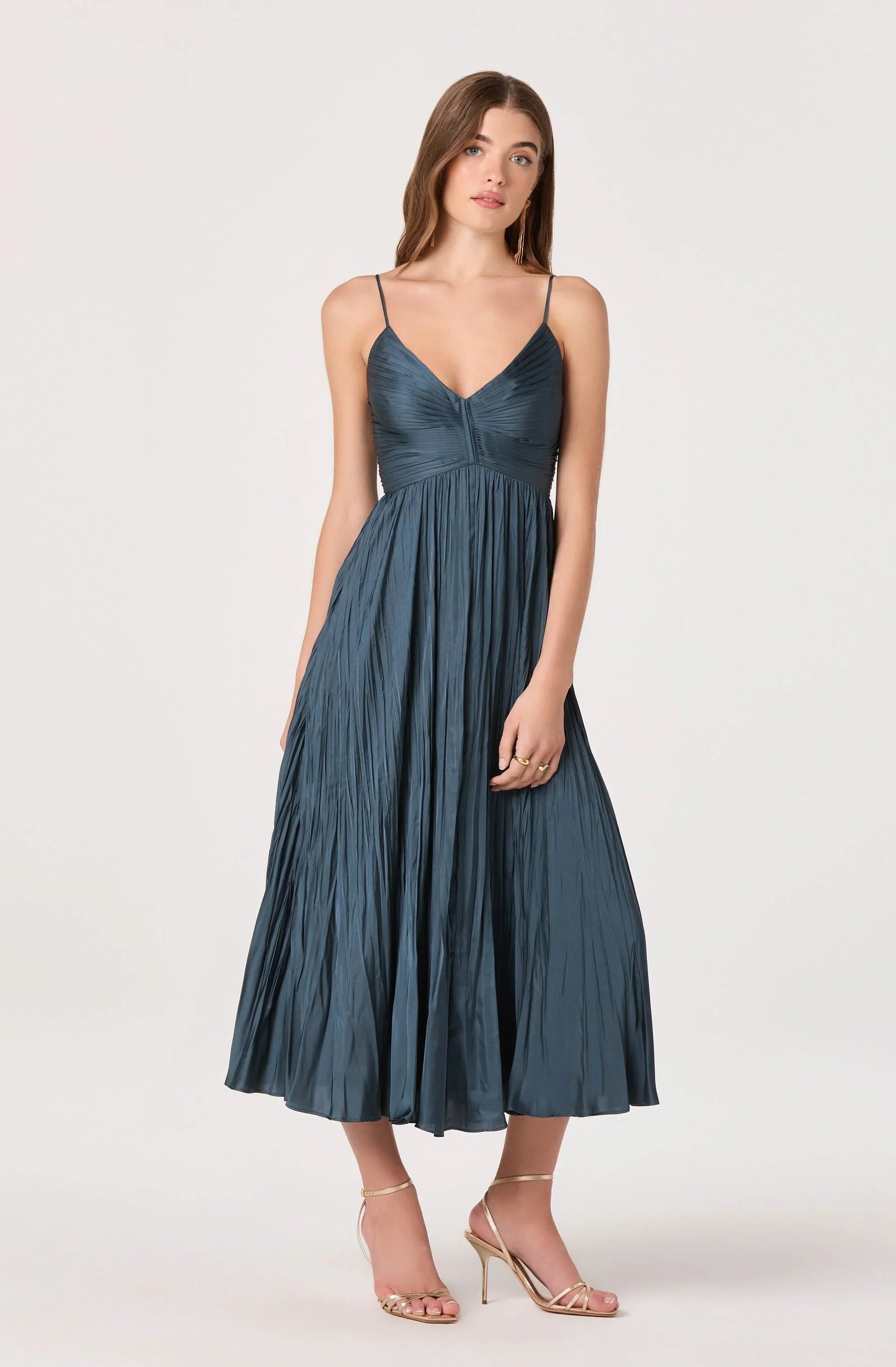 Inixyf Maeve Pleated Midi Dress