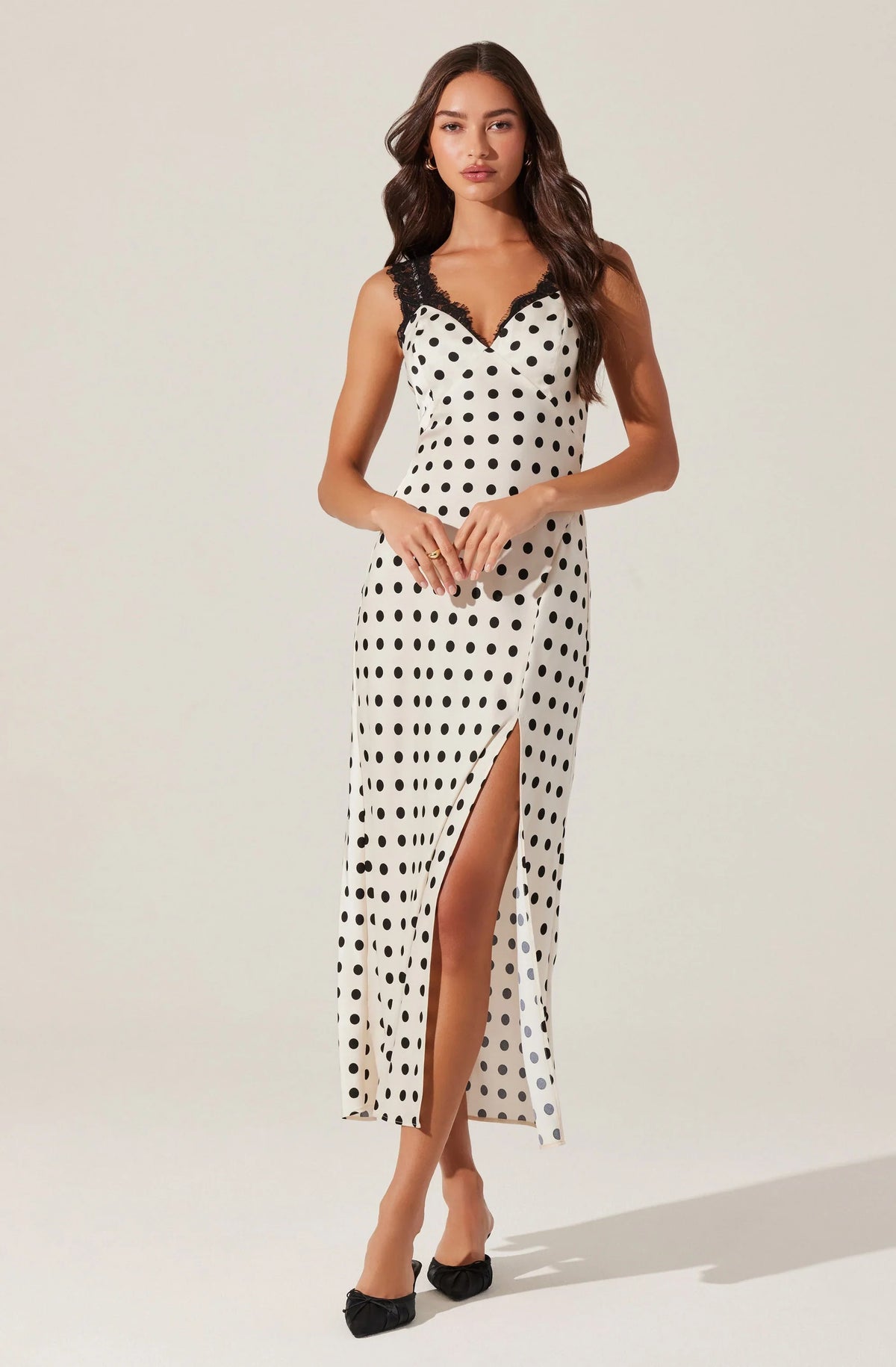 Lbruh Eirene Polka Dot Midi Dress