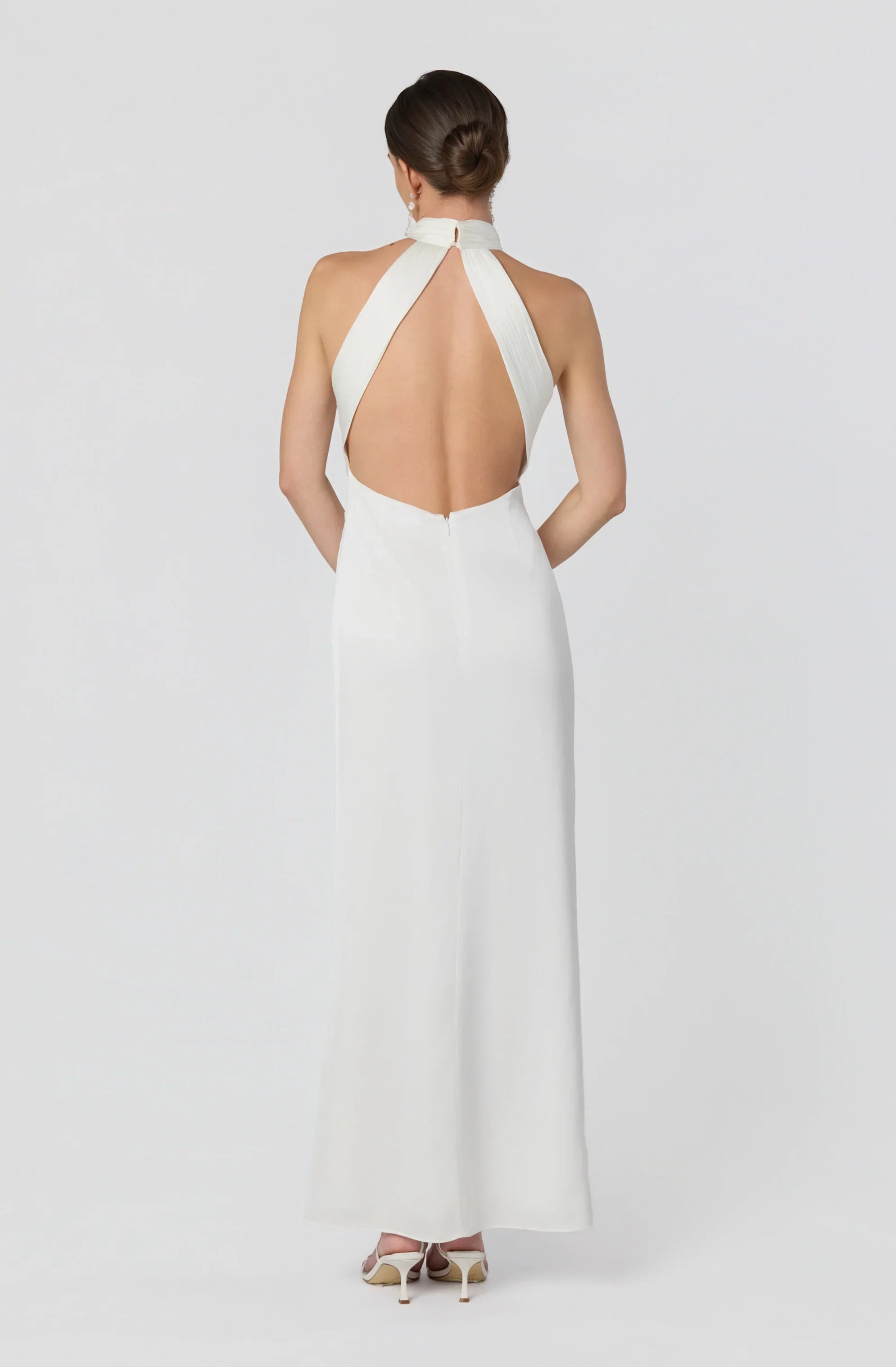 Inixyf Aspen Twist Front Halter Maxi Dress