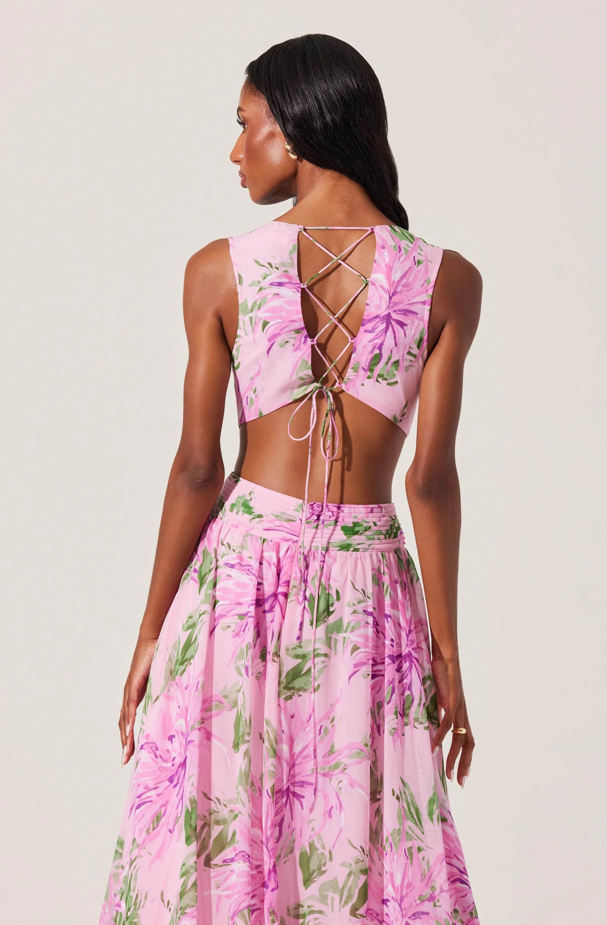 Lbruh Noya Floral Cutout Maxi Dress
