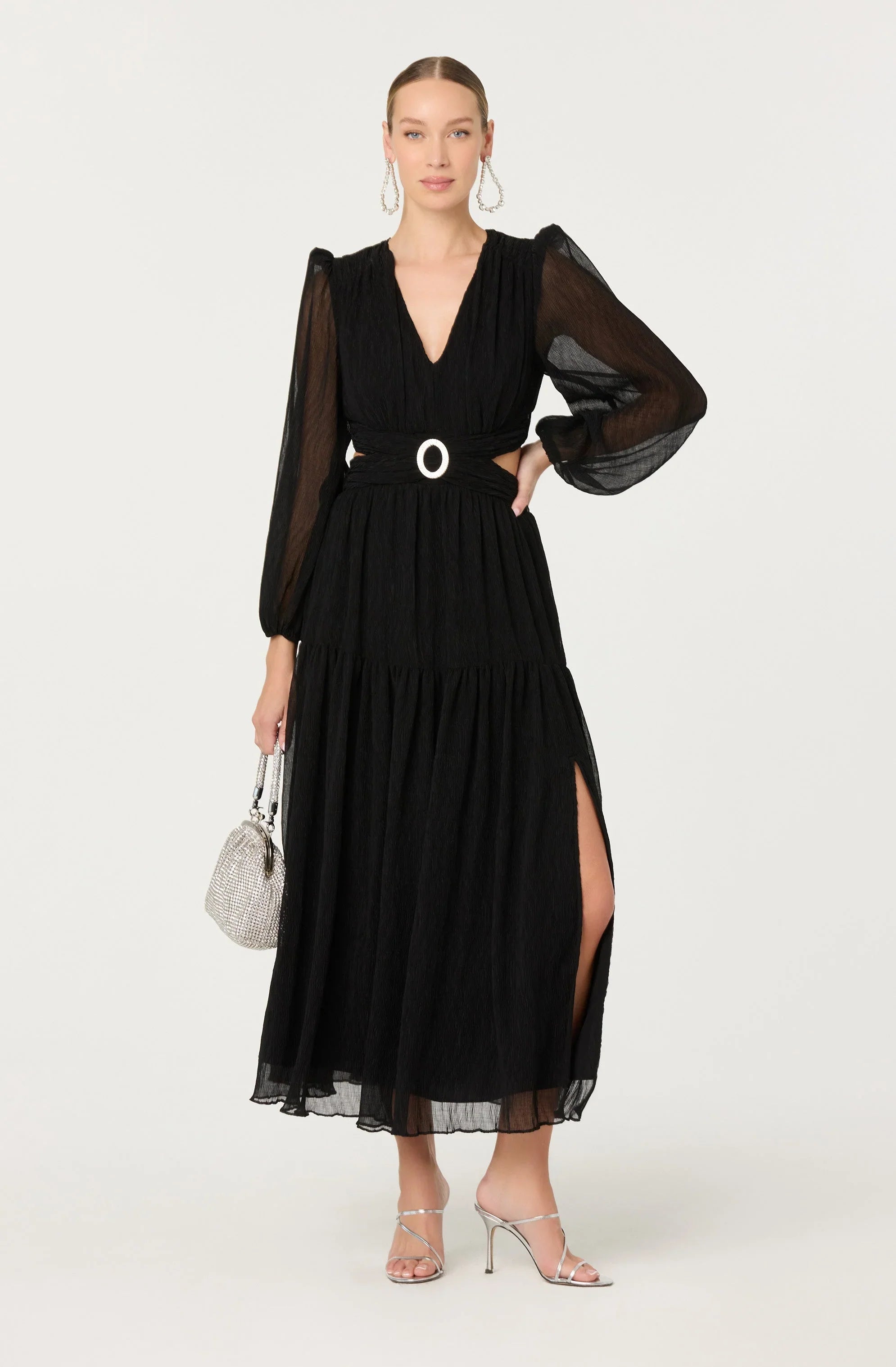 Lbruh Klarissa V-Neck Cutout Maxi Dress