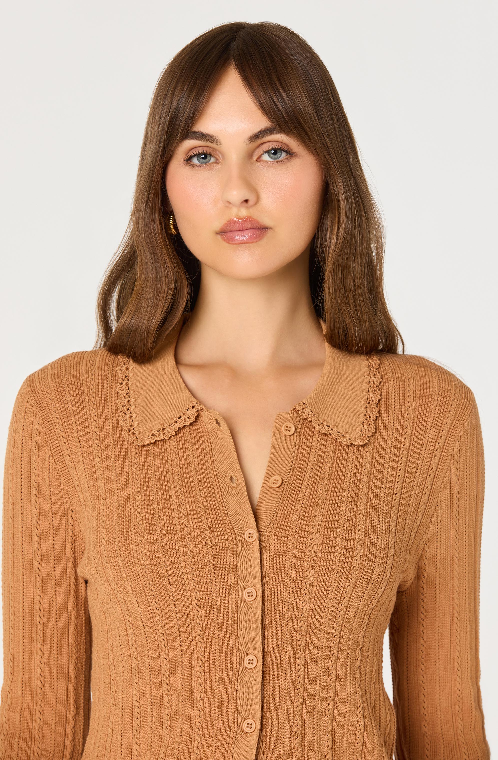 Inixyf Kristen Pointelle Collar Cardigan