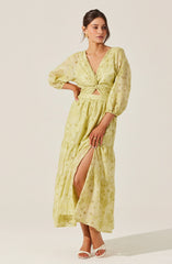 Lbruh Jesalyn Floral Eyelet Maxi Dress