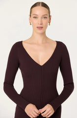 Lbruh Glenda V-neck Maxi Sweater Dress