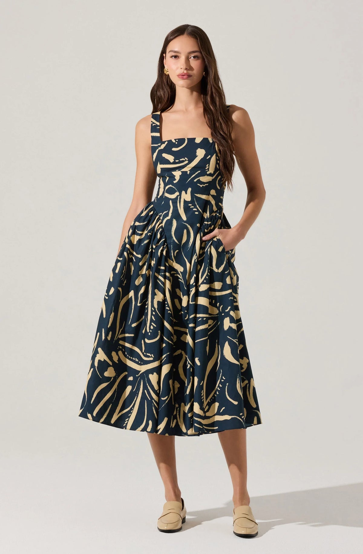 Lbruh Vinya Drop Waist Midi Dress
