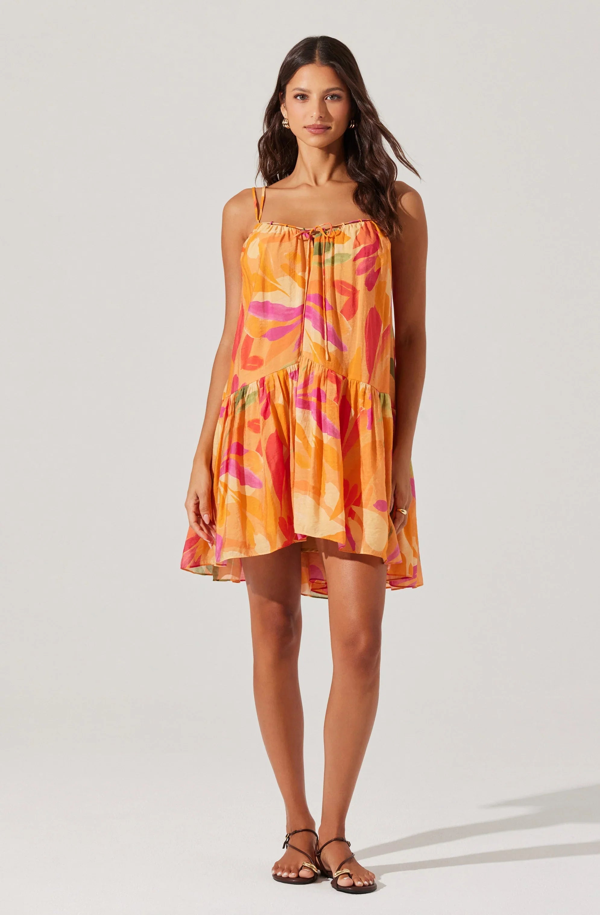 Lbruh Keala Floral Mini Tent Dress