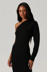 Lbruh Finola One Shoulder Midi Sweater Dress