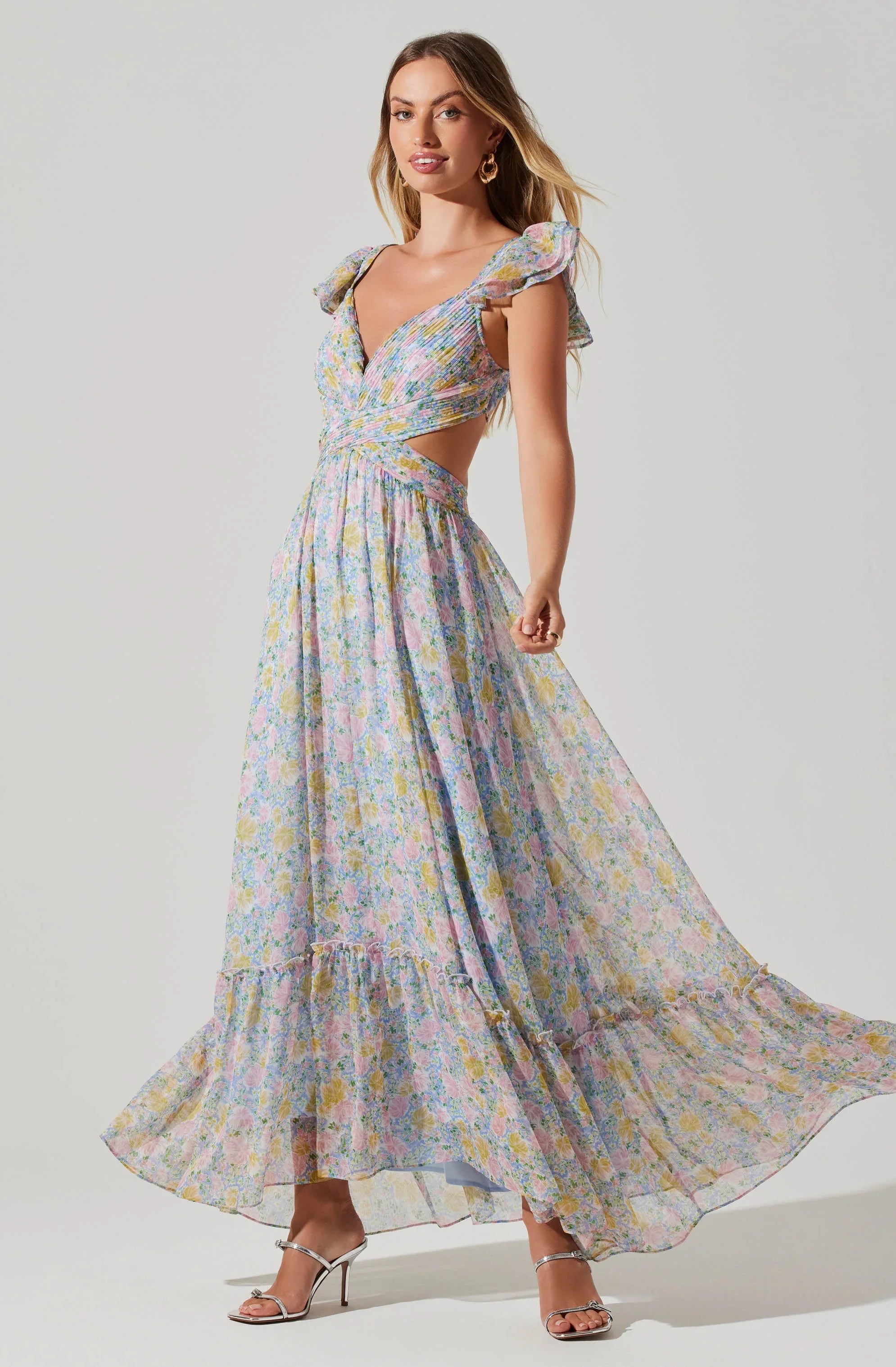 Lbruh Primrose Floral Strappy Back Maxi Dress