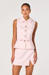 Inixyf Jamia Peplum Button-Front Mini Dress