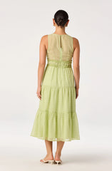 Inixyf Adrianne Tiered Organza Midi Dress