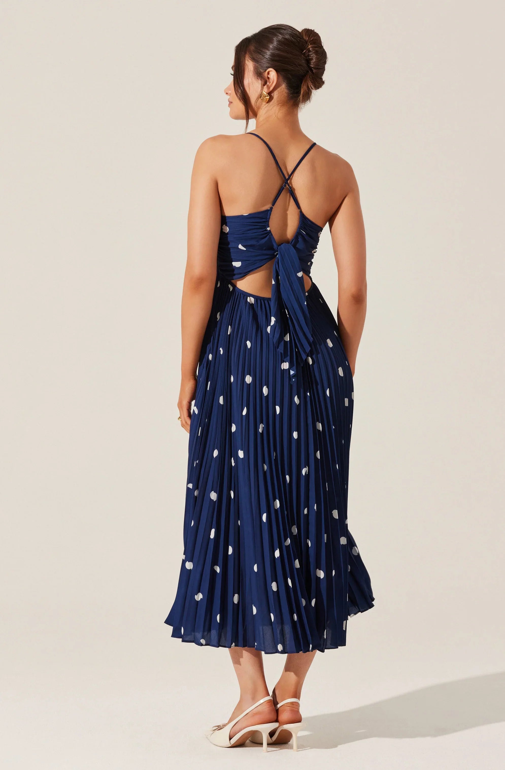 Inixyf Blythe Floral Plisse Midi Dress