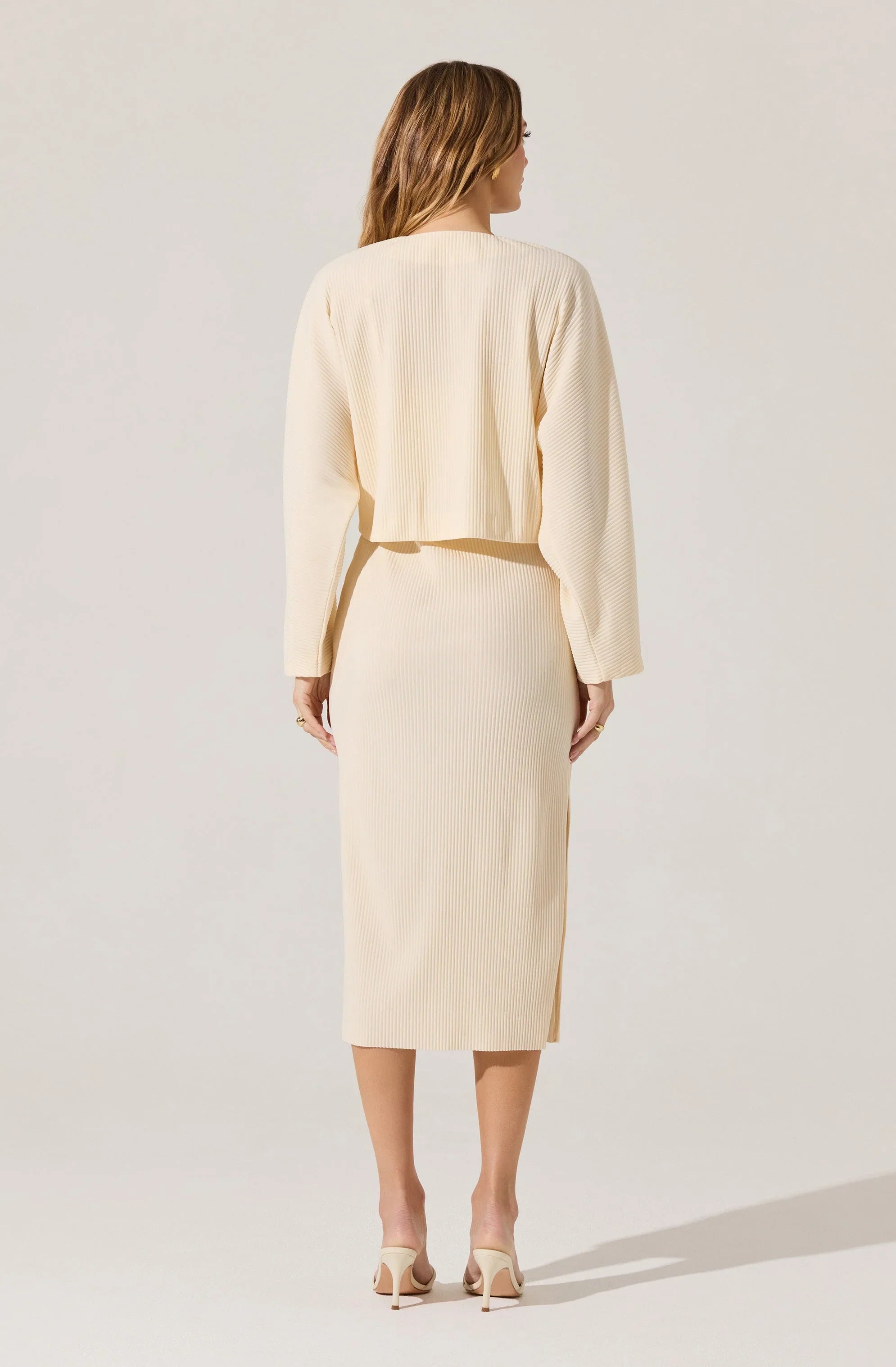 Lbruh Ribbed Midi Dress & Shrug Set