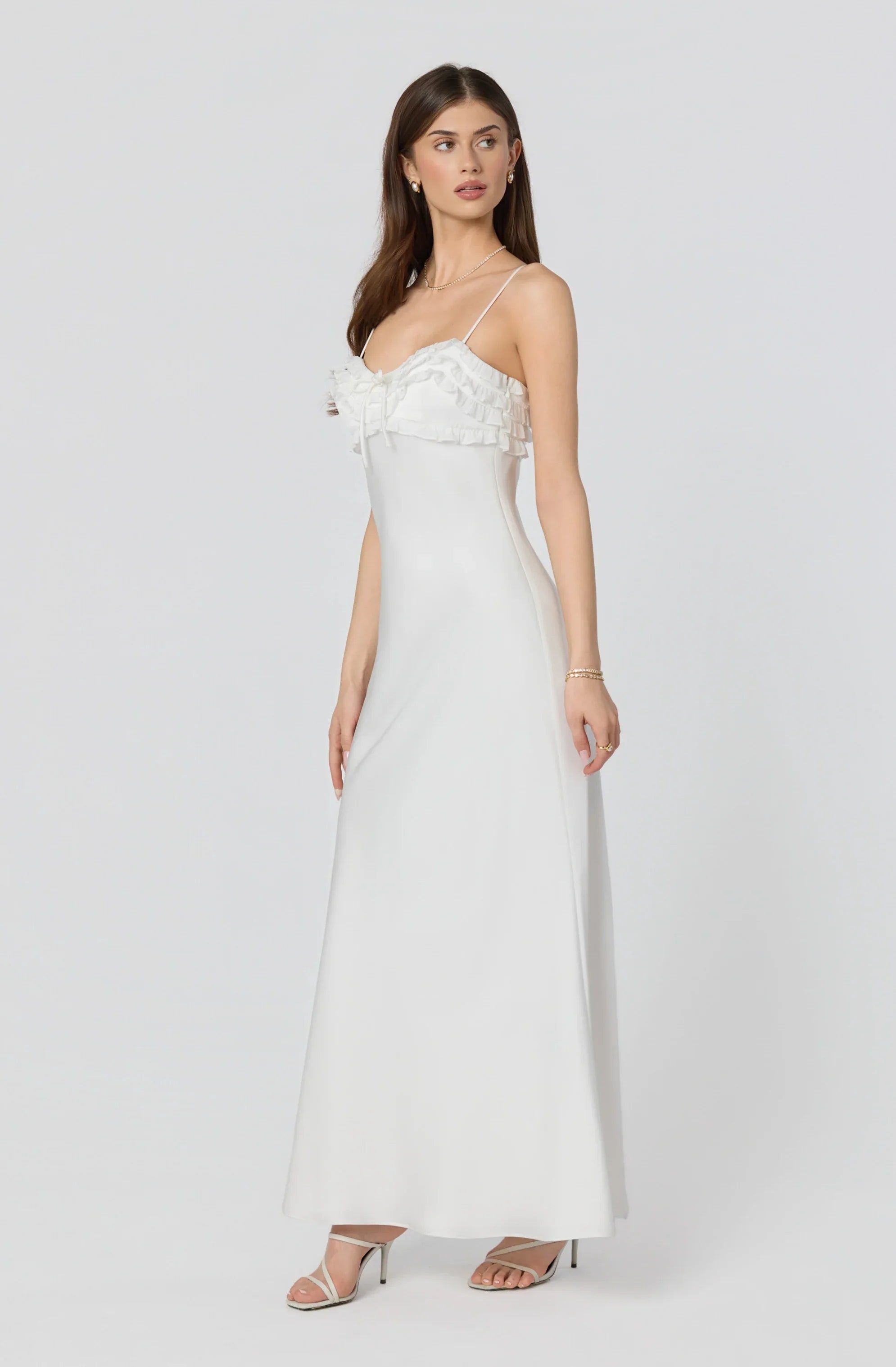 Inixyf Jade Ruffle Trim Maxi Dress