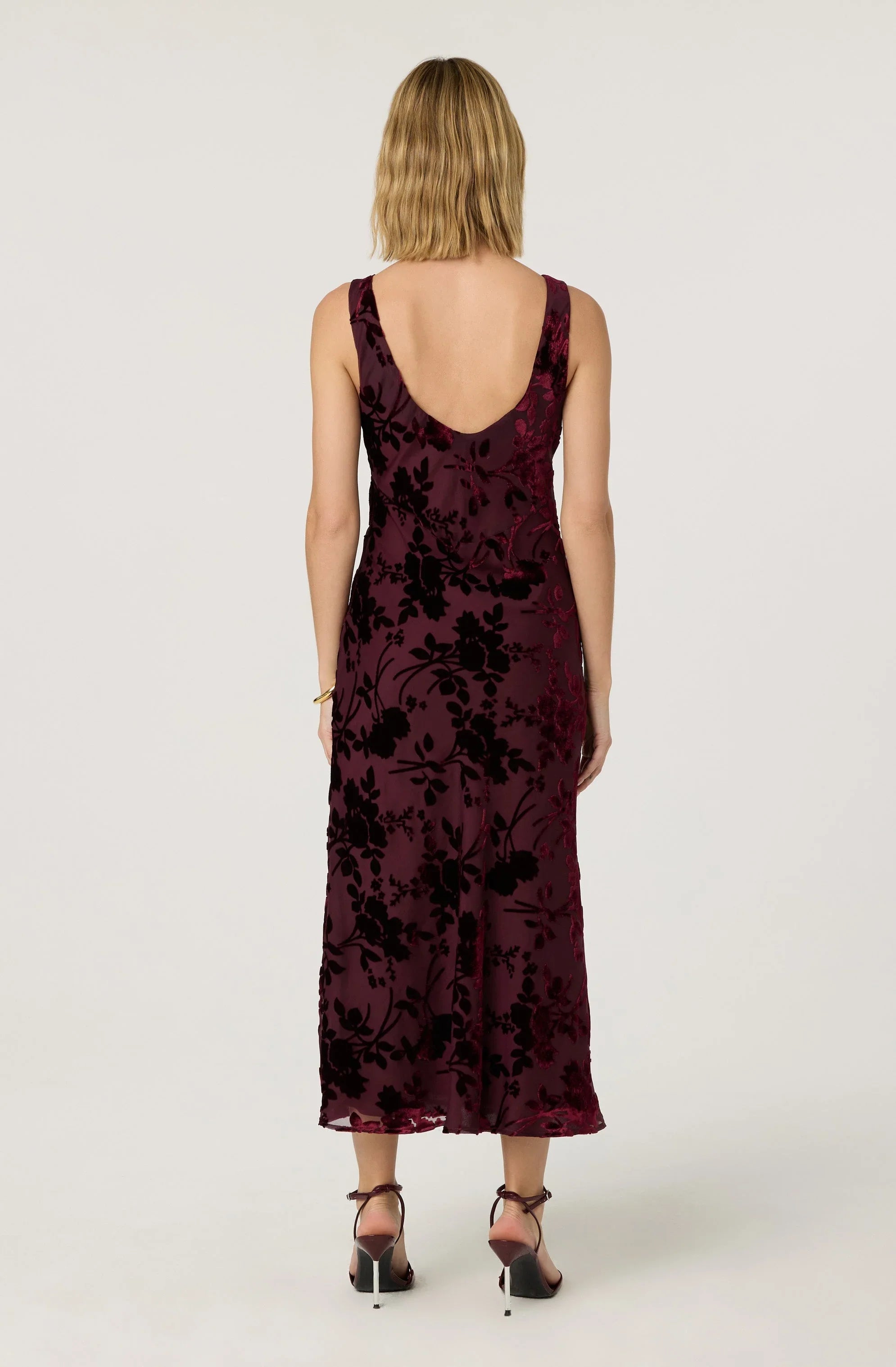 Lbruh Floris Burnout Floral Maxi Dress