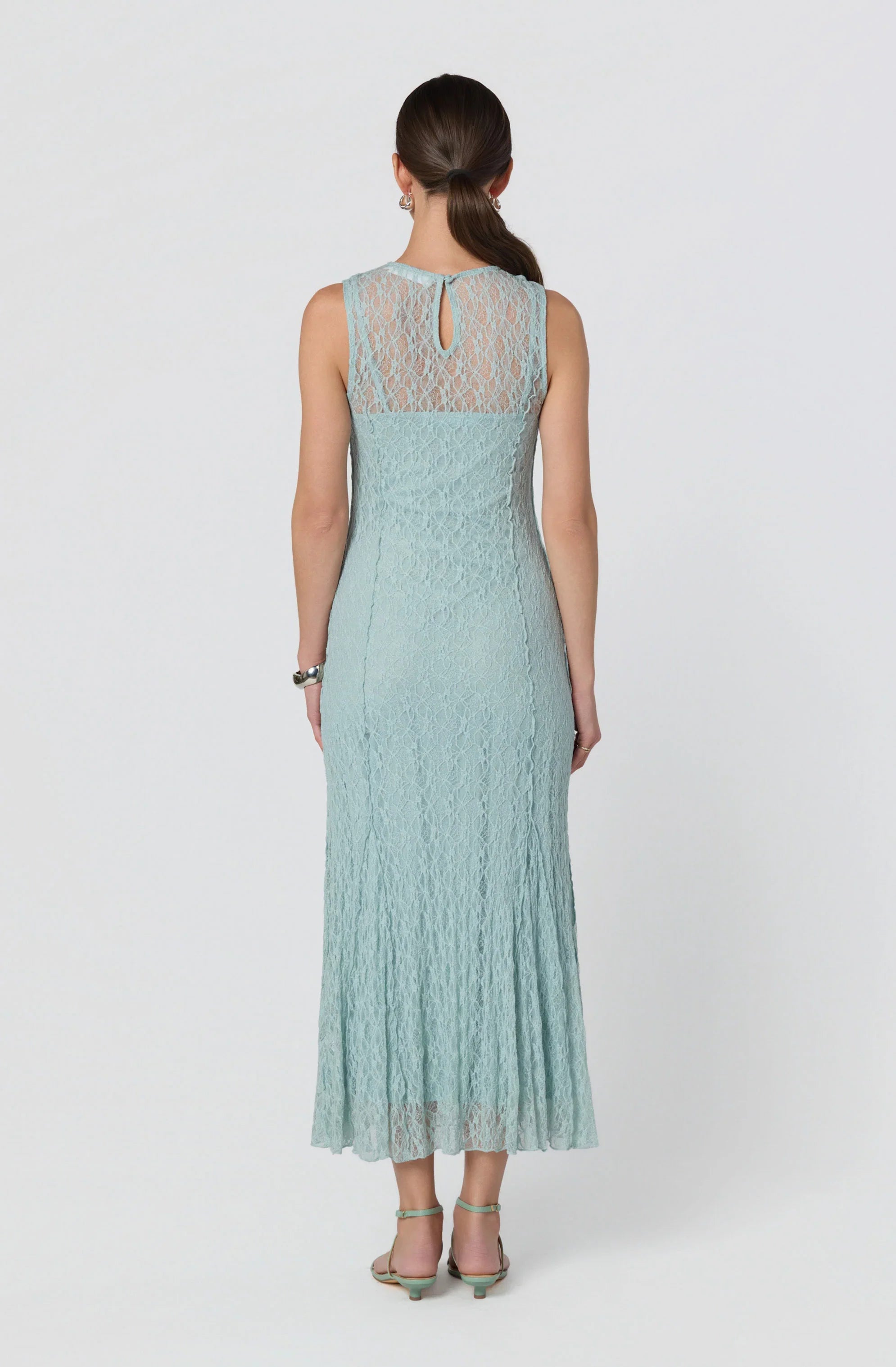 Inixyf Annabella Semi-Sheer Lace Maxi Dress