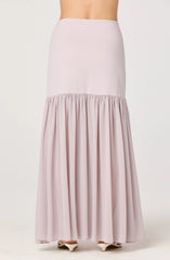 Inixyf Aloyse Contrast Drop-Waist Maxi Skirt