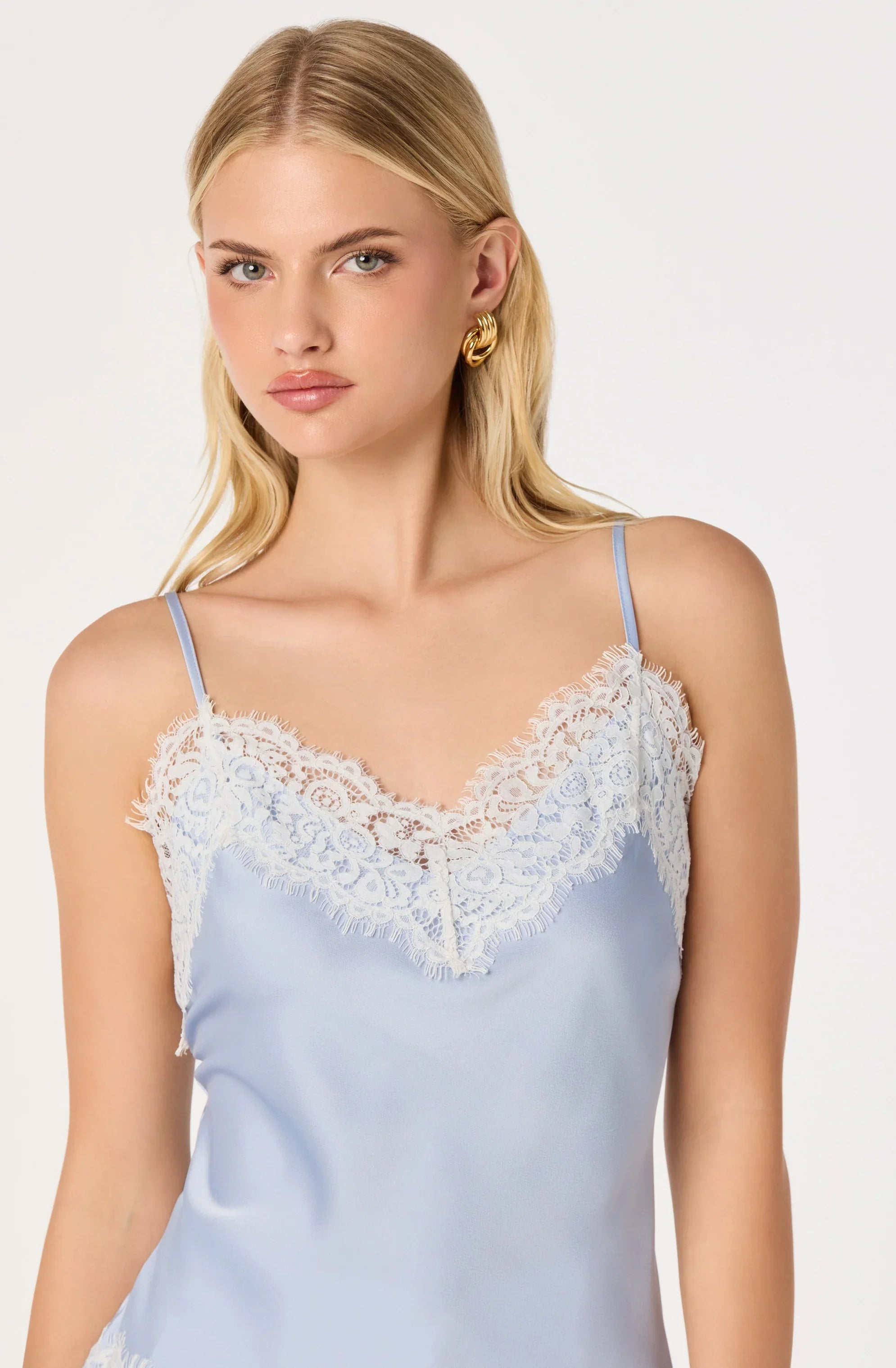 Inixyf Analise Lace Trim Asymmetric Tank