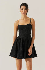 Lbruh Linelly Jacquard Bustier Skater Dress