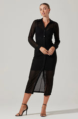 Lbruh Tawna Open Stitch Midi Dress