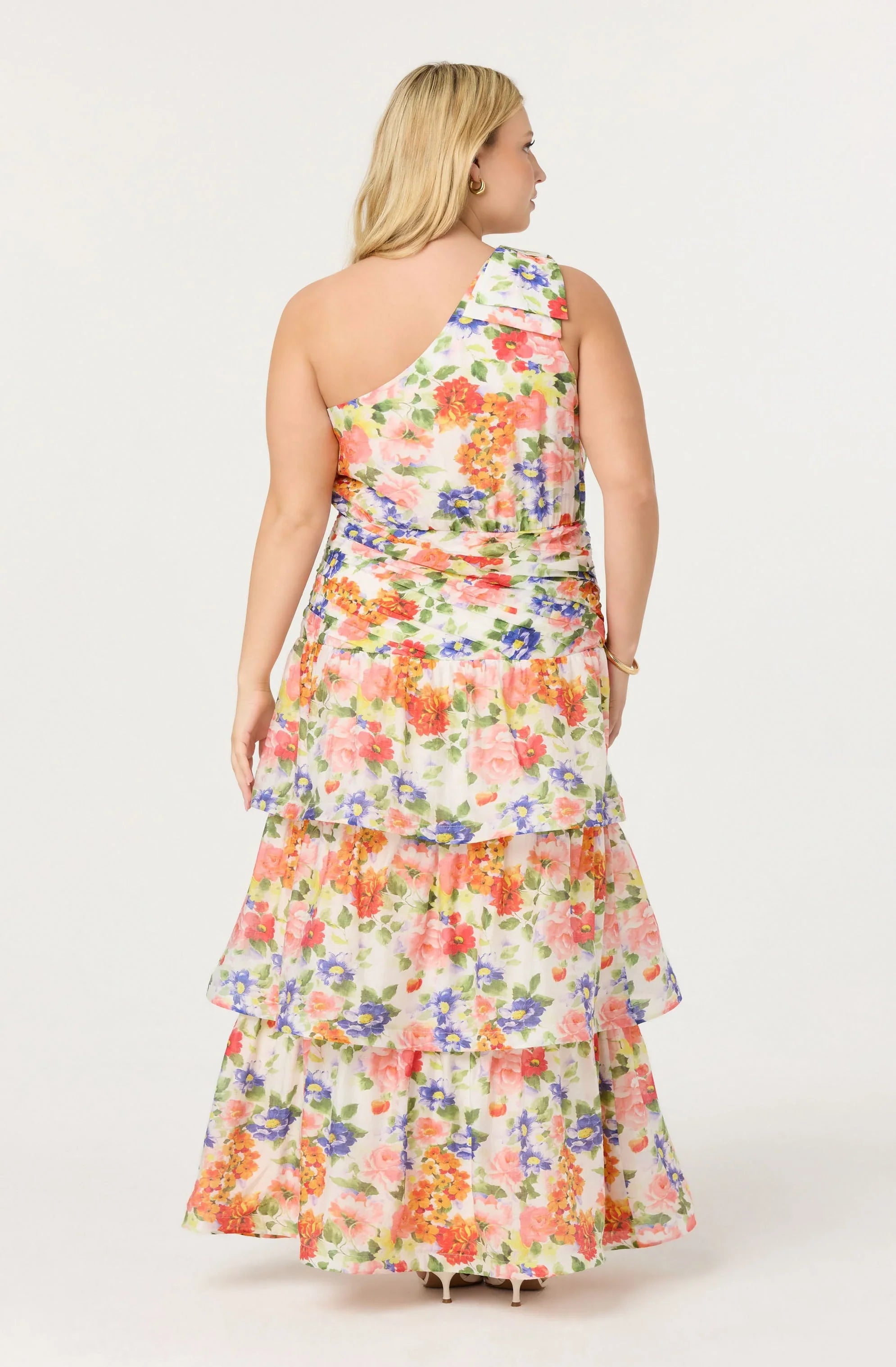 Lbruh Natali One Shoulder Floral Maxi Dress