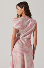 Lbruh Mairyn Tie Dye Satin Midi Dress