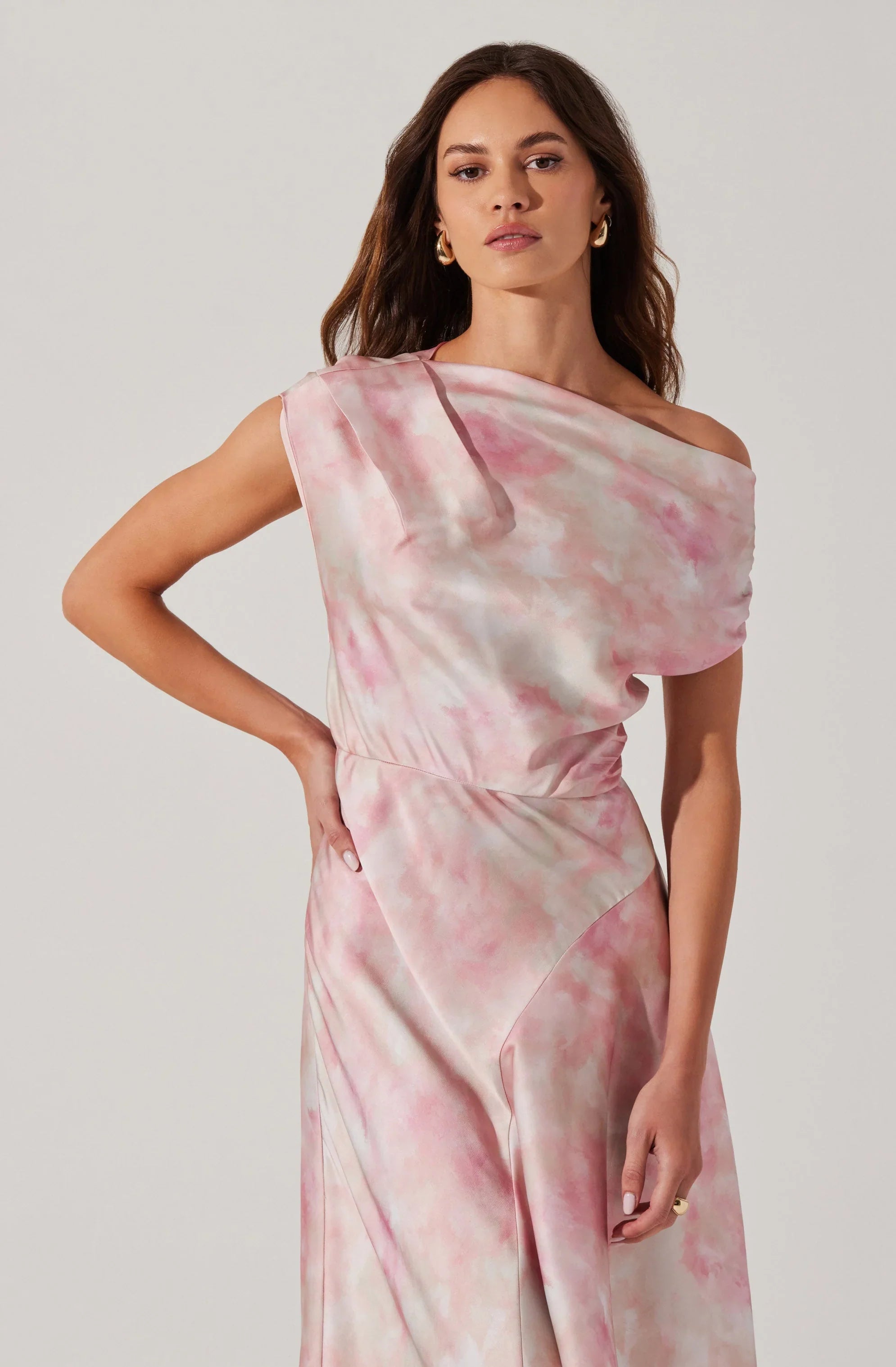 Lbruh Mairyn Tie Dye Satin Midi Dress