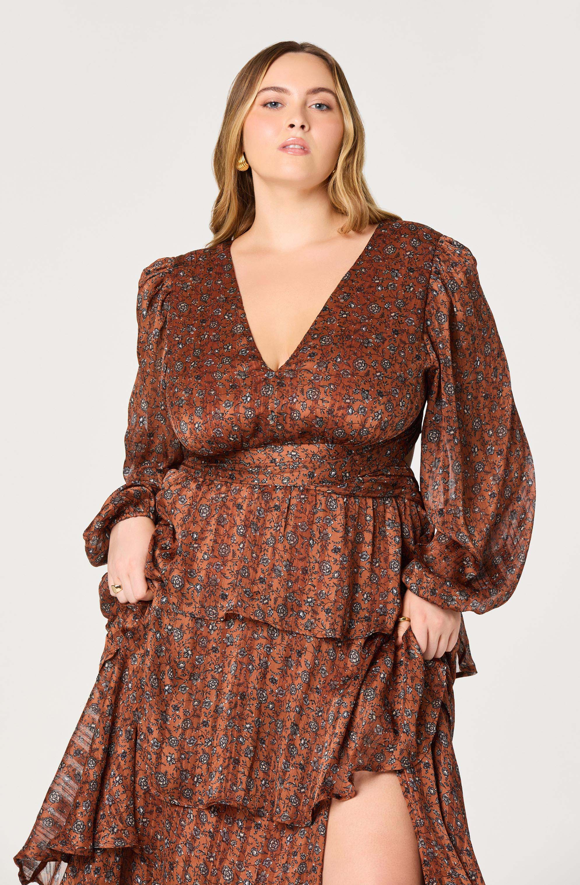 Lbruh Anora Floral Tiered Maxi Dress