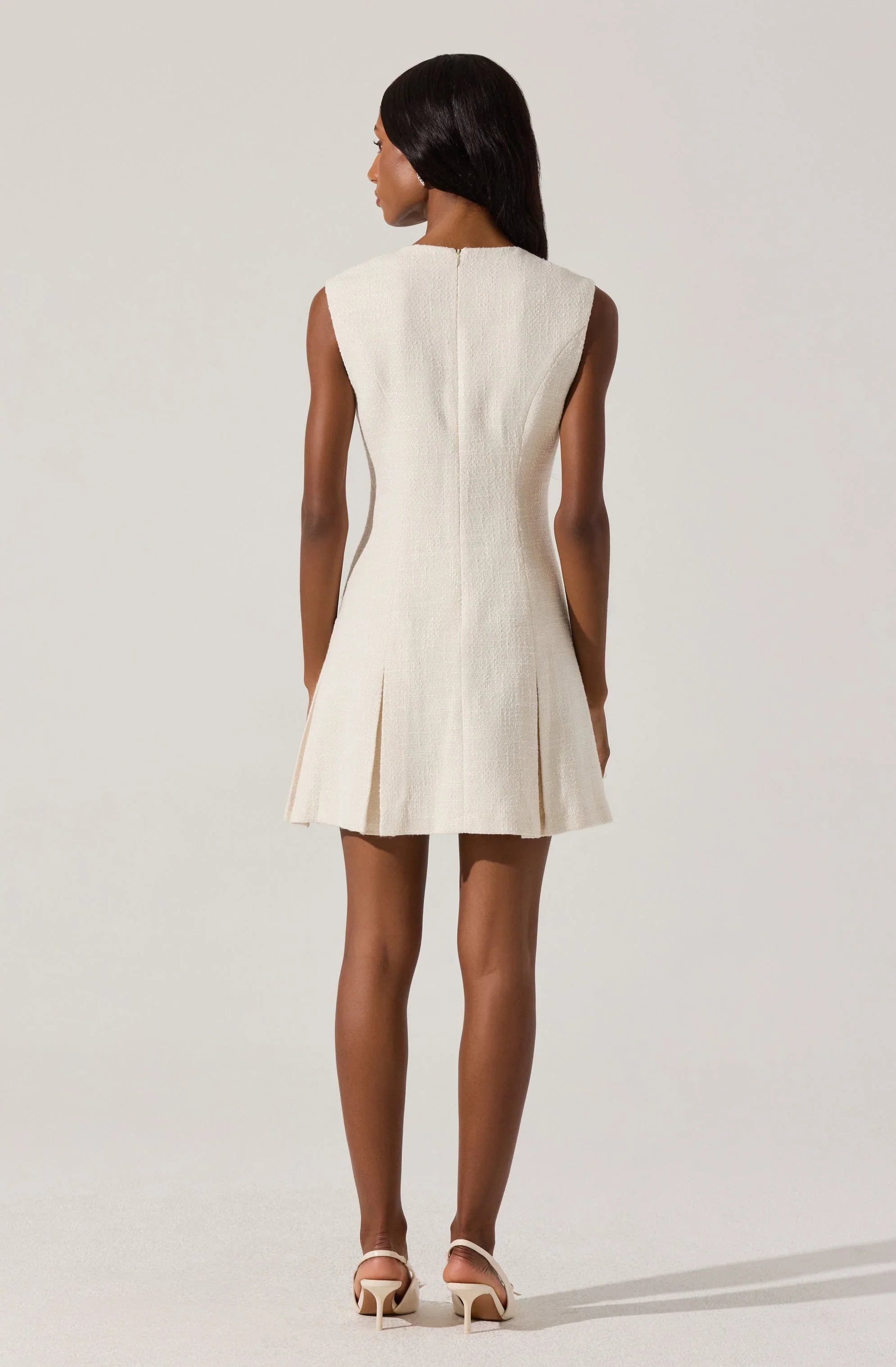 Lbruh Sleeveless Tweed Mini Dress