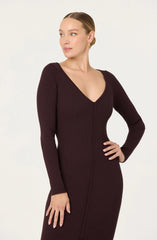 Lbruh Glenda V-neck Maxi Sweater Dress