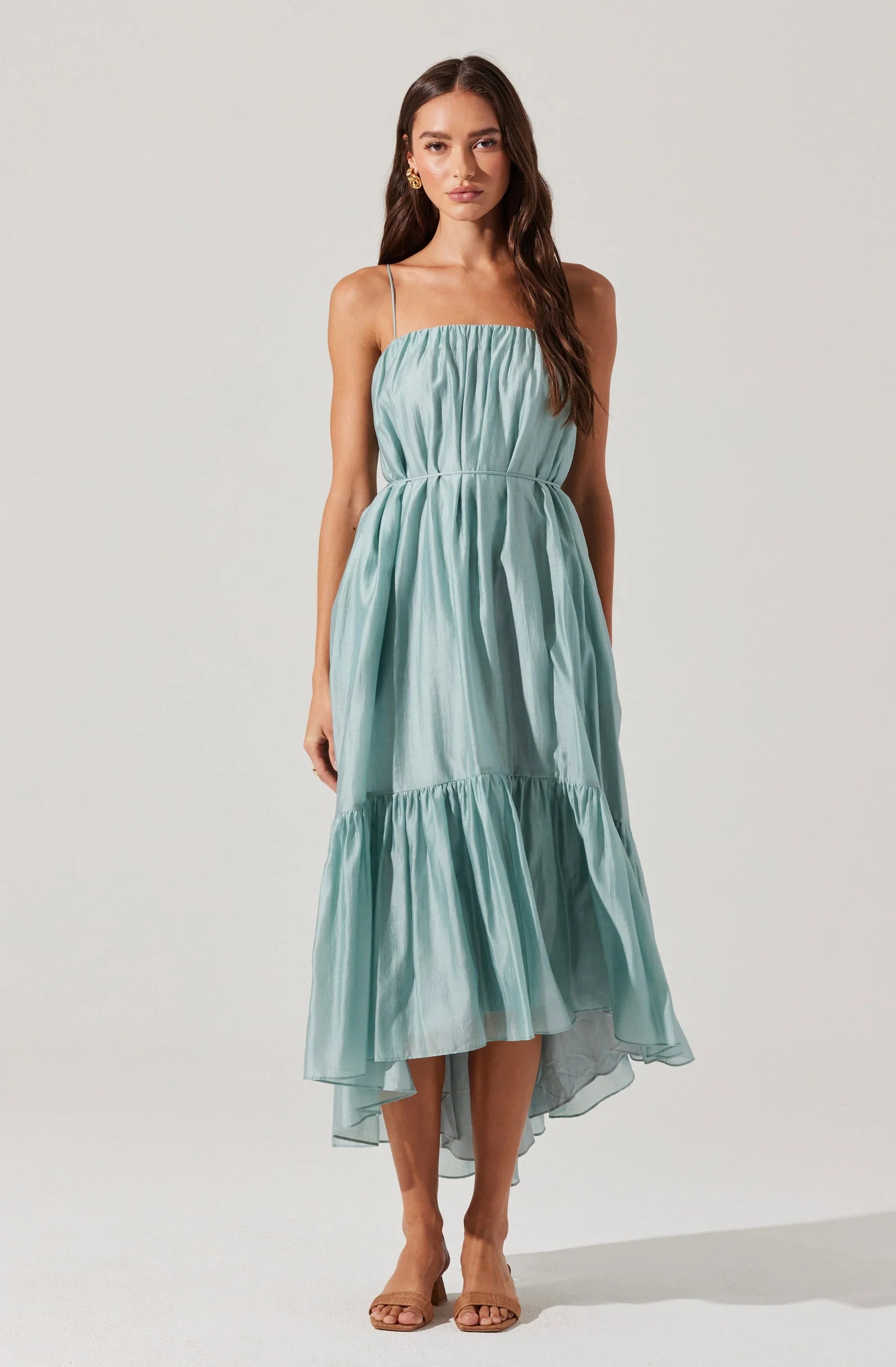 Lbruh Elisha Tiered High-Low Maxi Dress