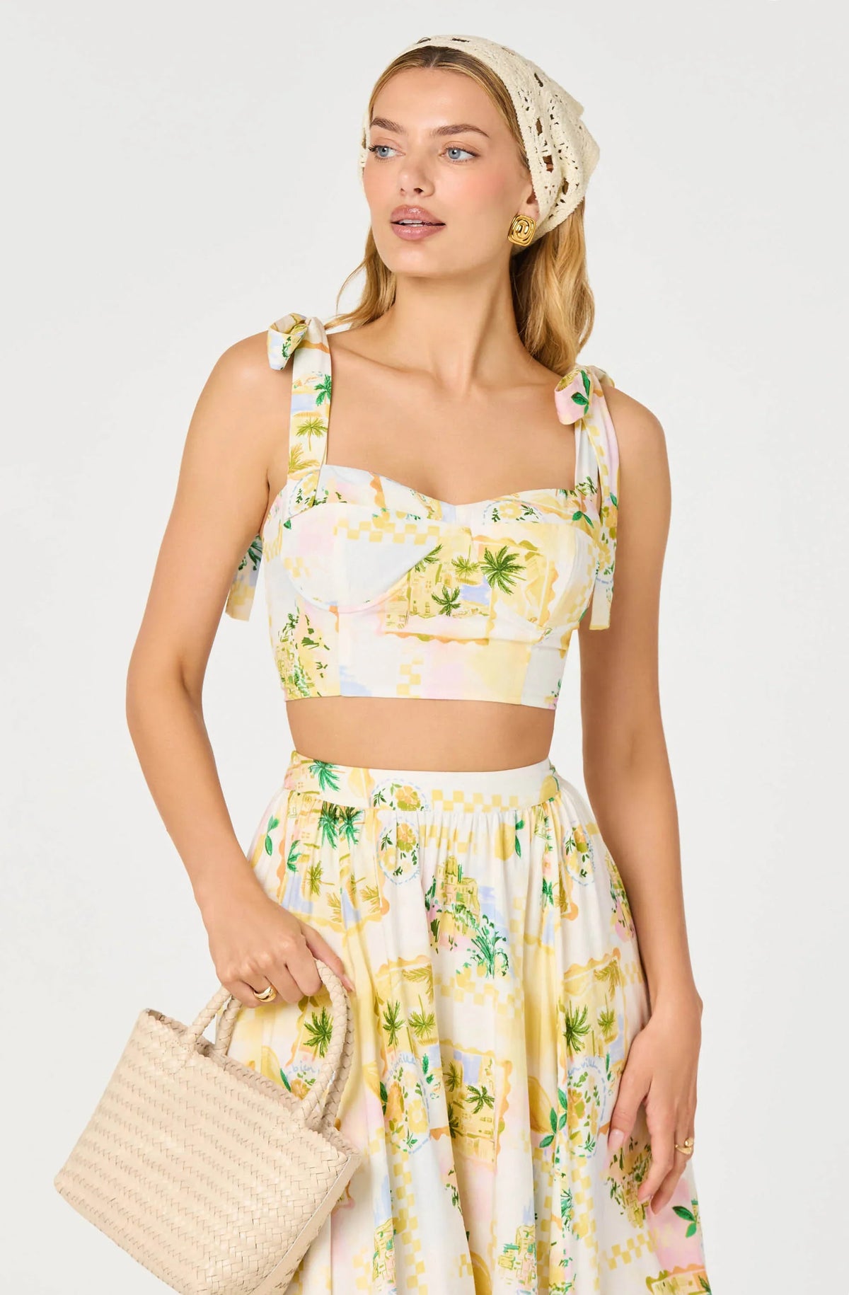 Inixyf Kaleigh Tie-Strap Bustier Top