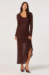 Lbruh Long Sleeve Lace Maxi Dress