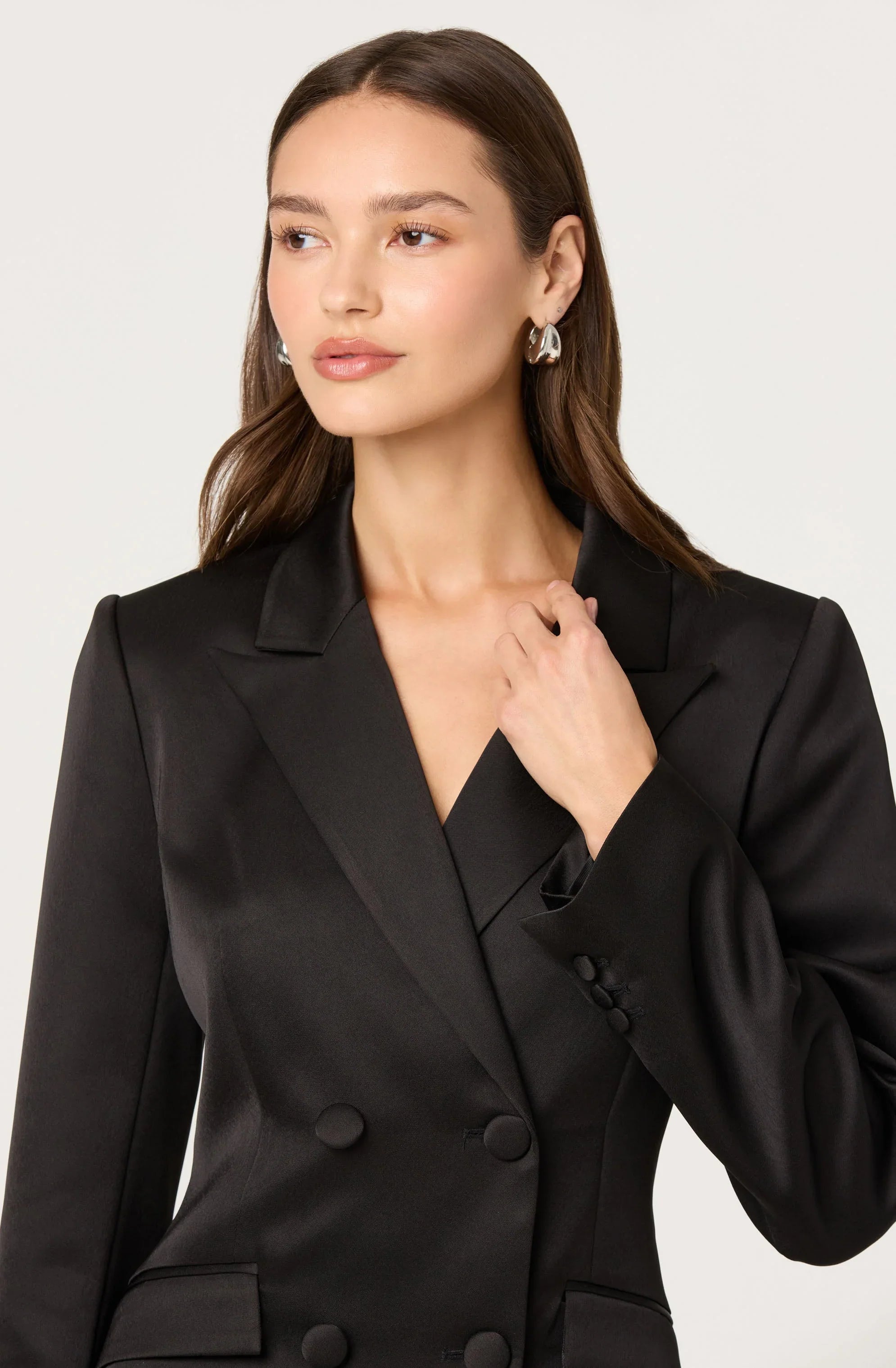 Lbruh Breonna Feather Trim Blazer Dress