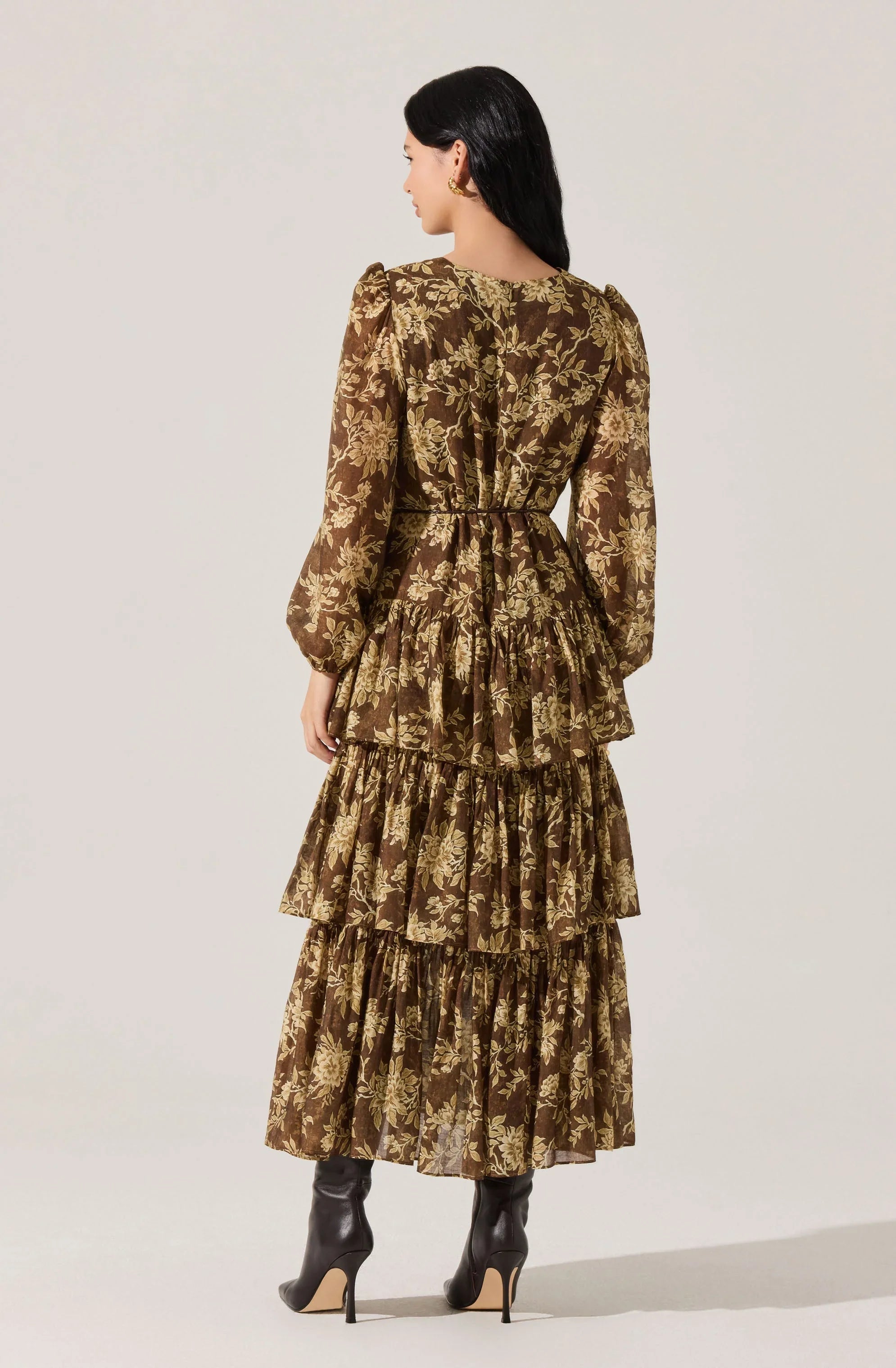 Lbruh Franchesca Tiered Ruffle Floral Maxi Dress