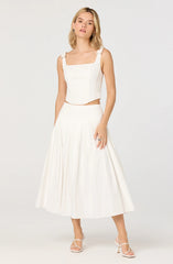 Inixyf Alexcia Bow-Strap Cropped Corset Top