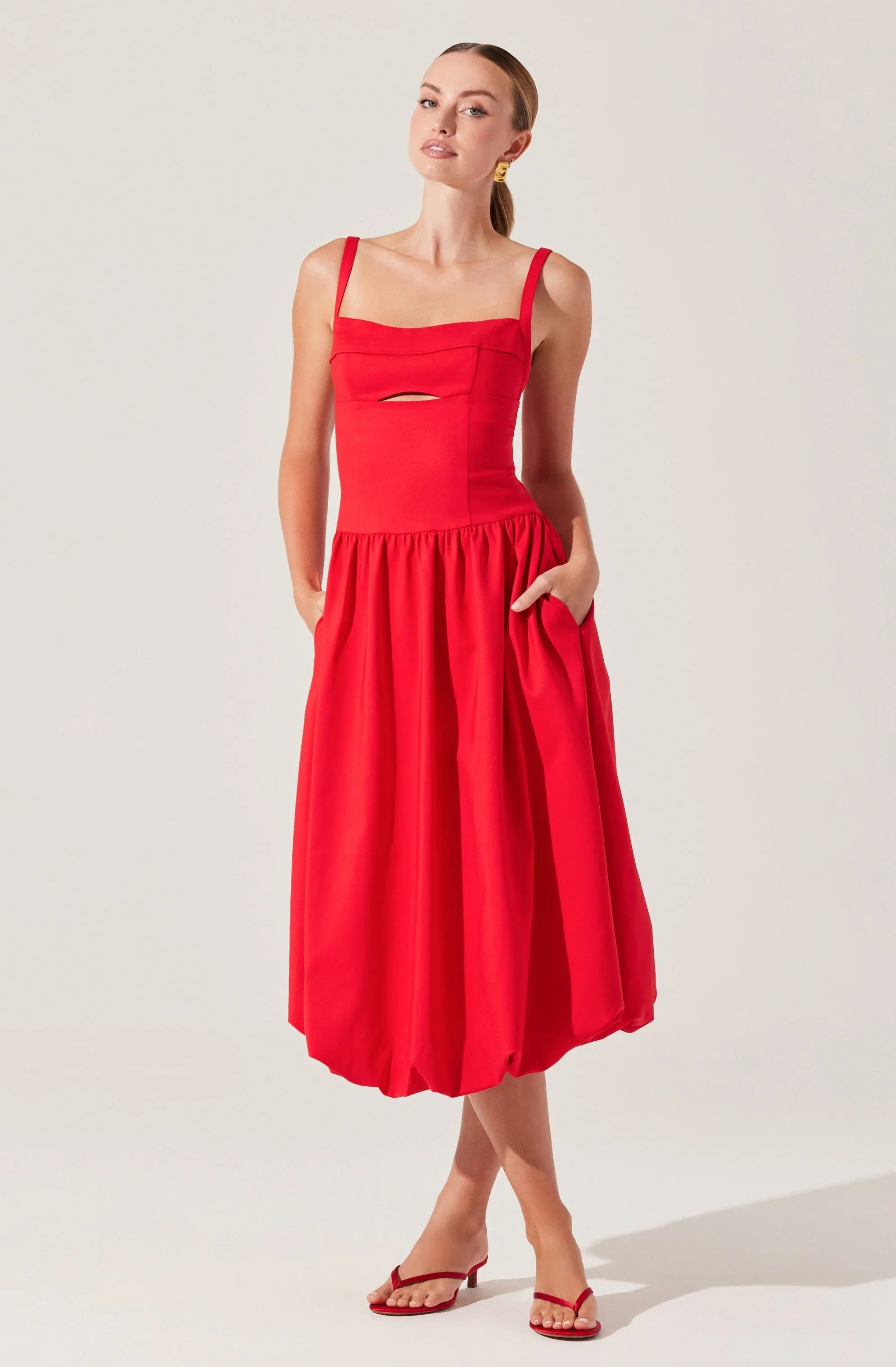 Lbruh Jevi Sleeveless Bubble Midi Dress